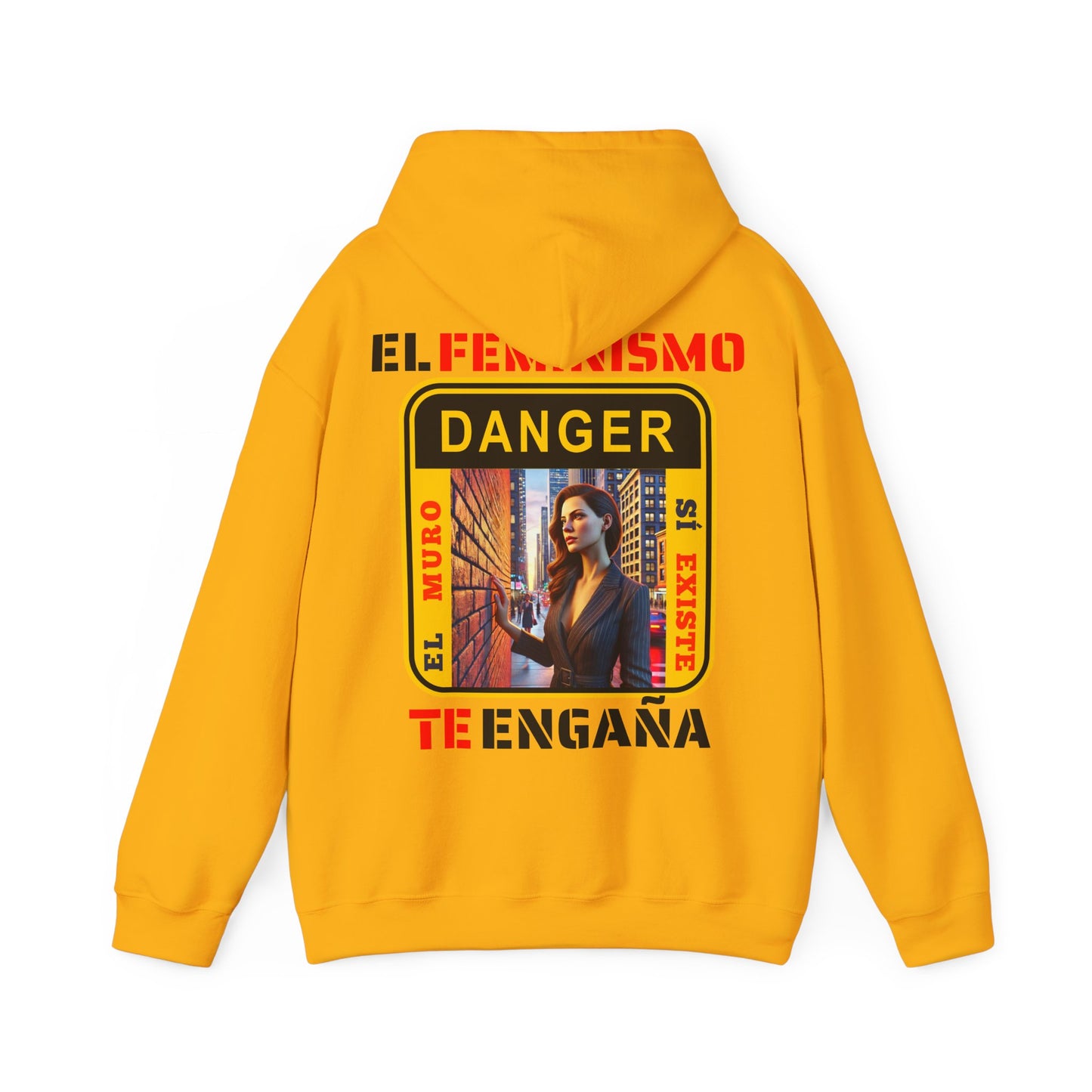 SUDADERA CON GORRO "EL FEMINISMO TE ENGAÑA". (EUROPA).