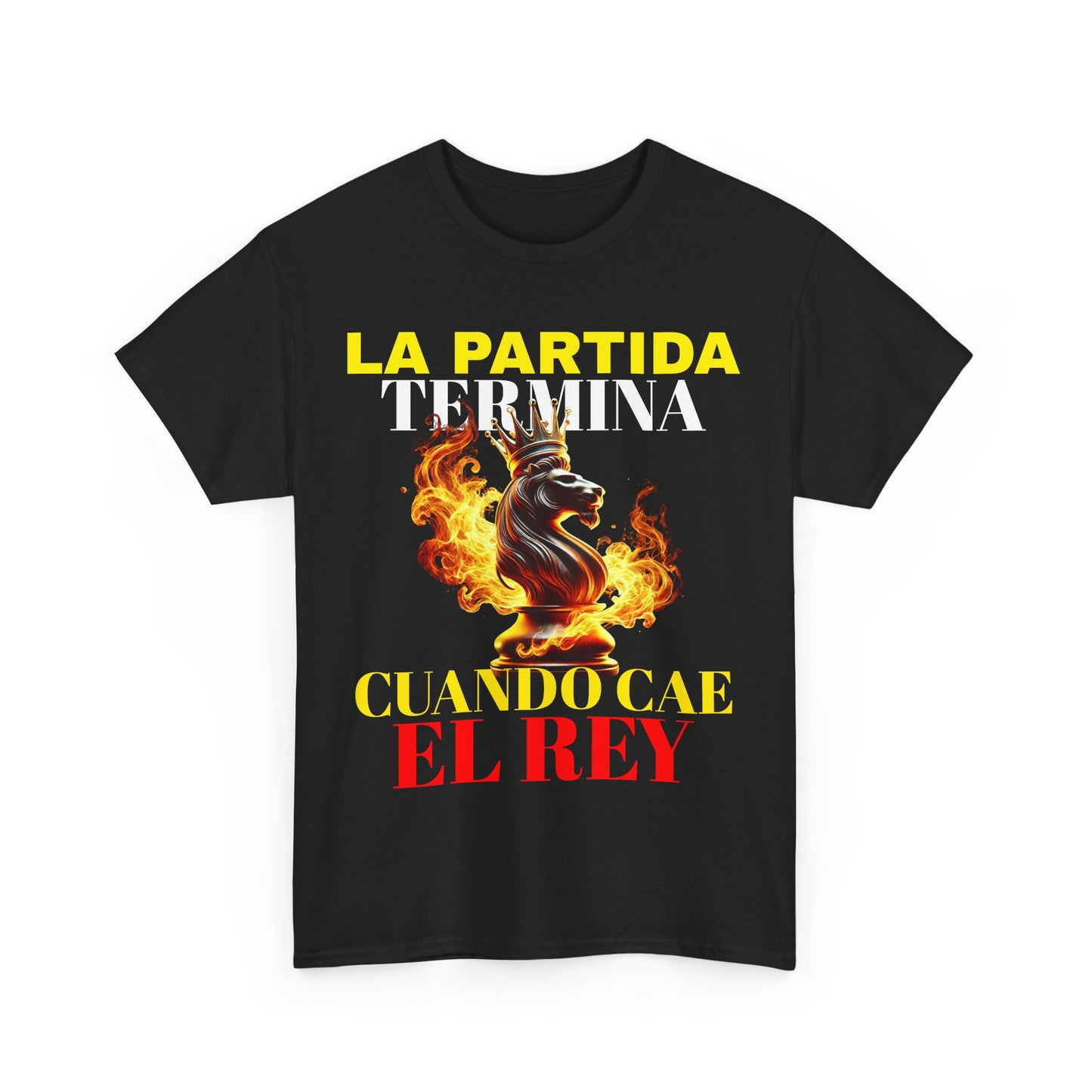 CAMISETA HOMBRE ALFA "LA PARTIDA TERMINA CUANDO CAE EL REY".(EUROPA)