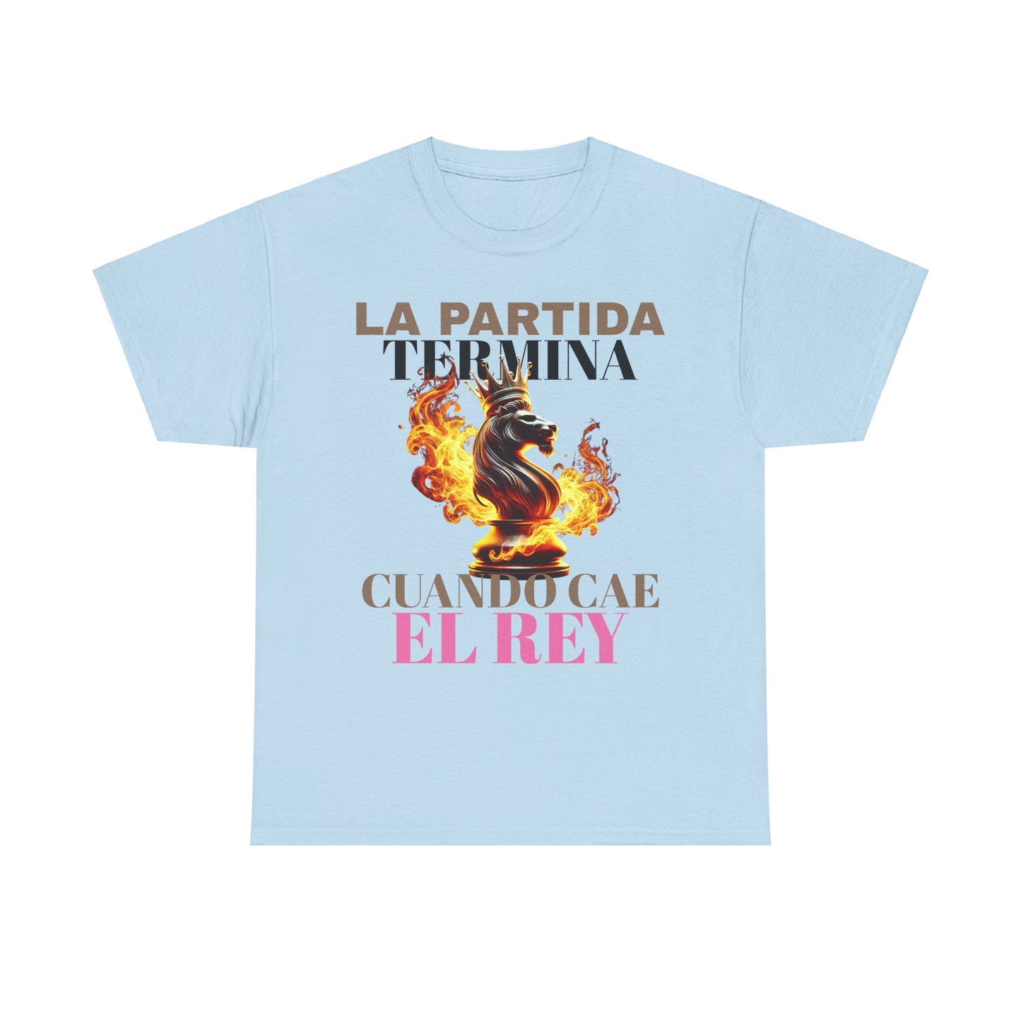 CAMISETA HOMBRE ALFA "LA PARTIDA TERMINA CUANDO CAE EL REY".(EUROPA)