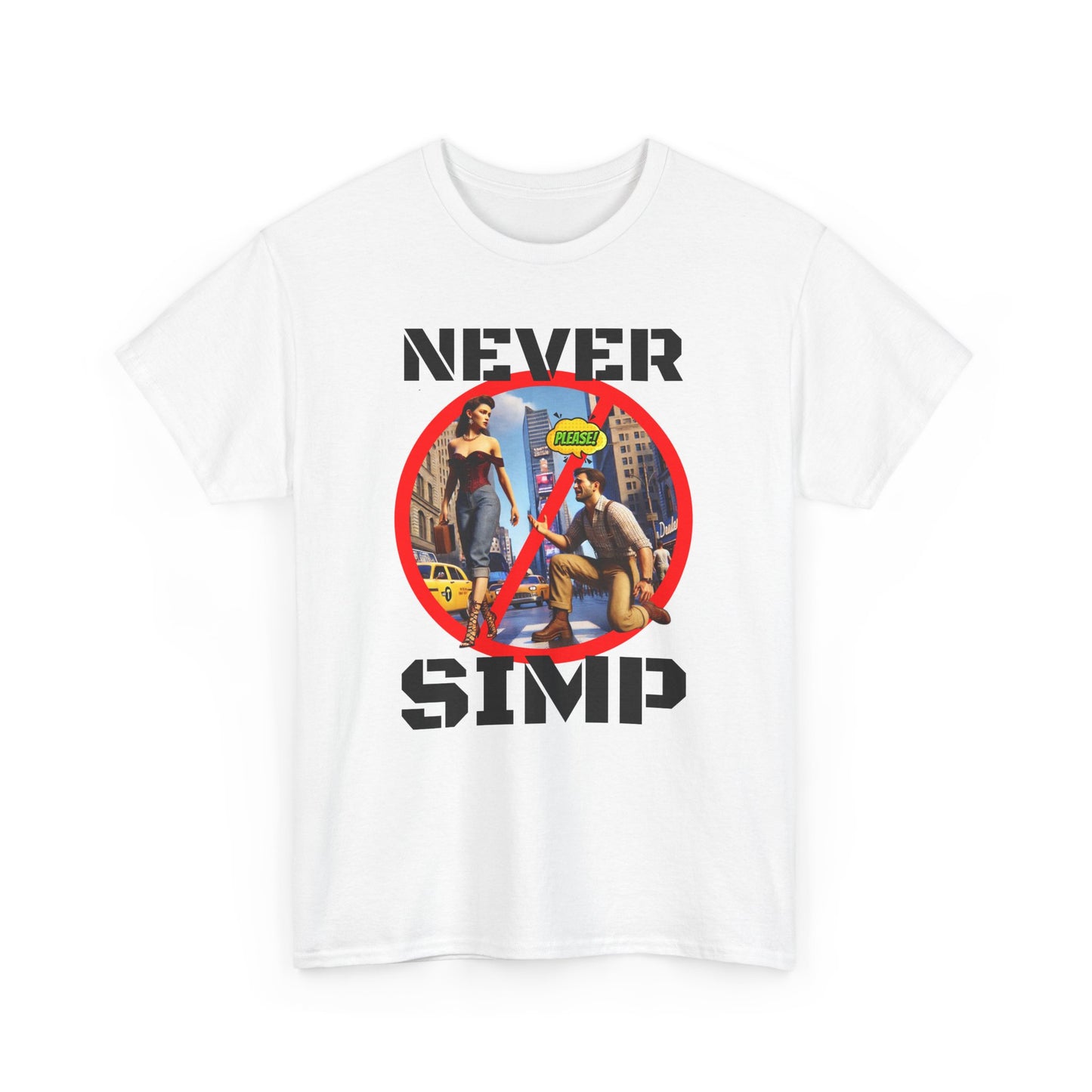 CAMISETA HOMBRE ALFA "NEVER SIMP". (USA)