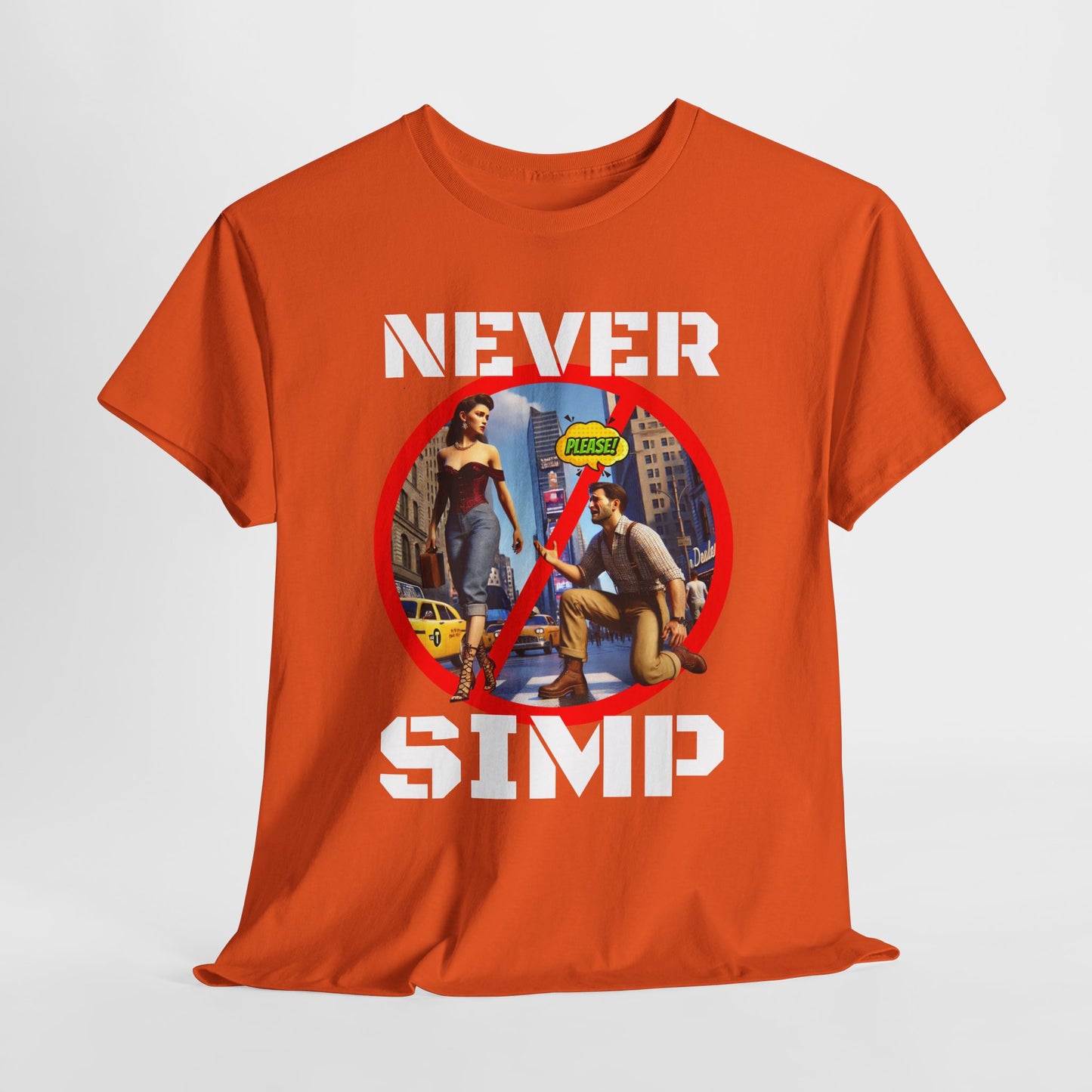 CAMISETA HOMBRE ALFA "NEVER SIMP". (USA)