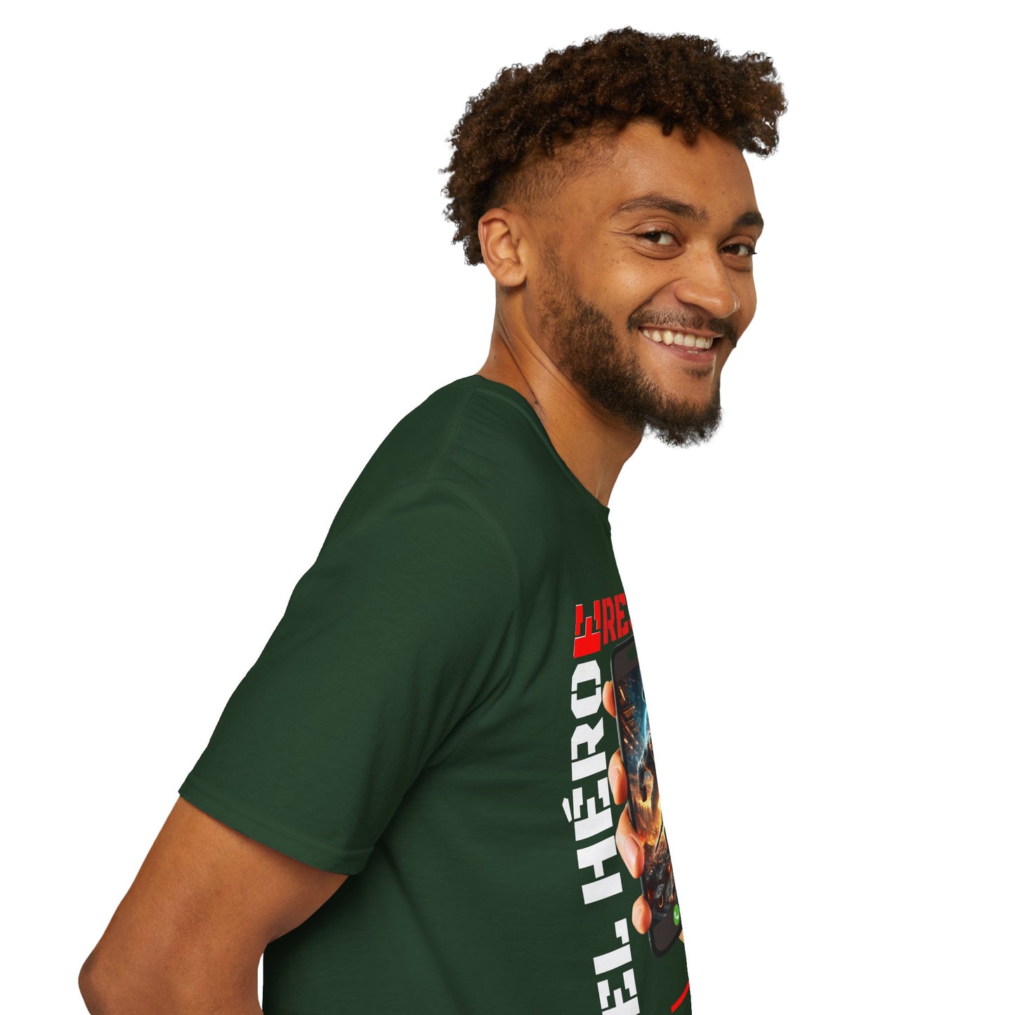 CAMISETA HOMBRE ALFA "EL HÉROE ERES TÚ".(USA).