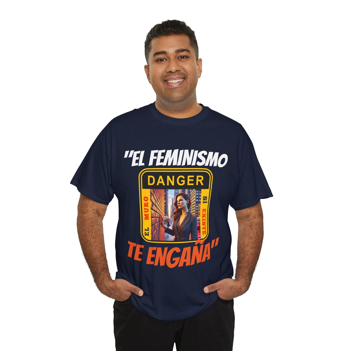 CAMISETA HOMBRE ALFA "EL FEMINISMO TE ENGAÑA".(EUROPA)
