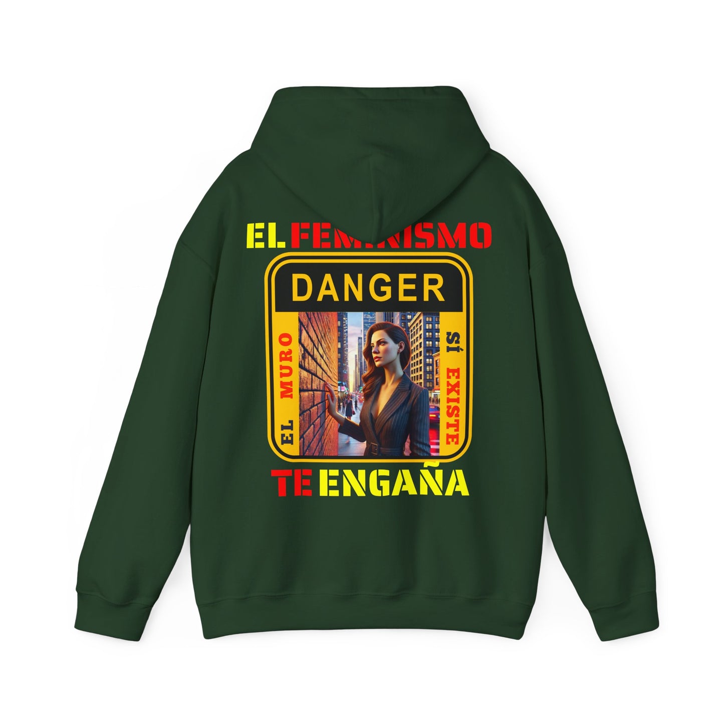 SUDADERA CON GORRO "EL FEMINISMO TE ENGAÑA". (EUROPA).