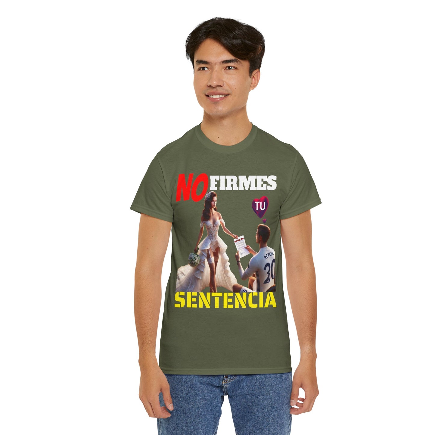 CAMISETA HOMBRE ALFA "NO FIRMES TU SENTENCIA".(EUROPA)