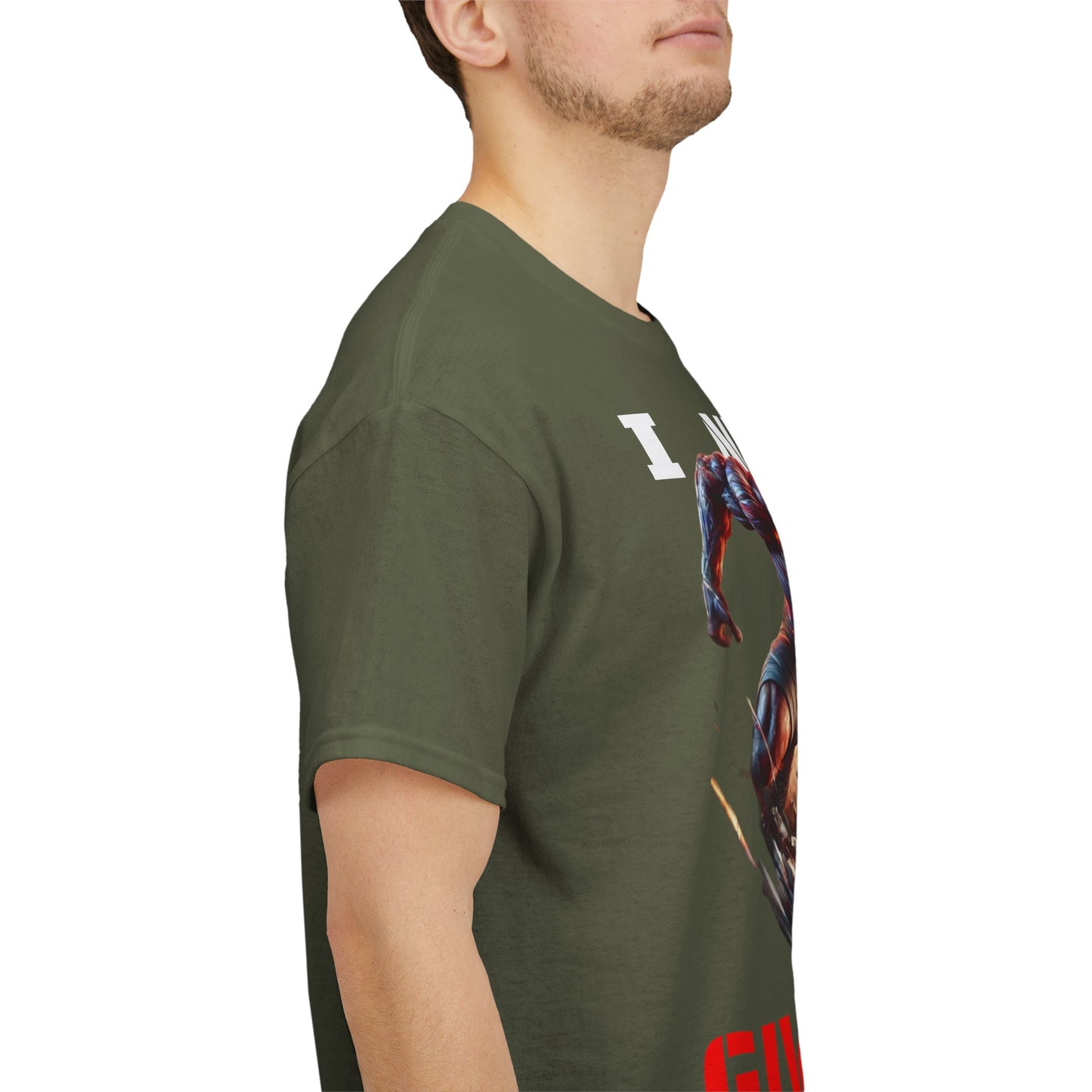 CAMISETA HOMBRE ALFA "I NEVER GIVE UP".(USA).