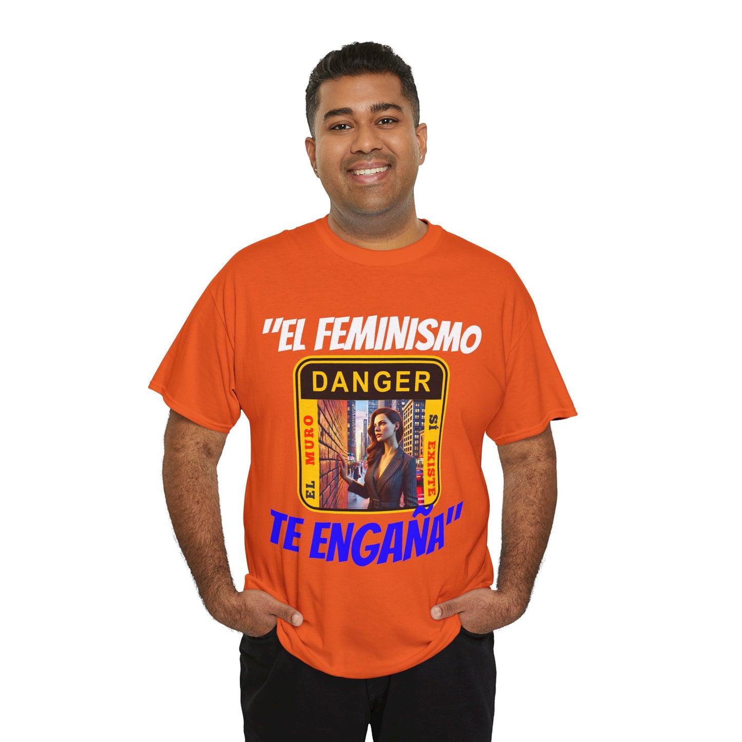 CAMISETA HOMBRE ALFA "EL FEMINISMO TE ENGAÑA".(EUROPA)