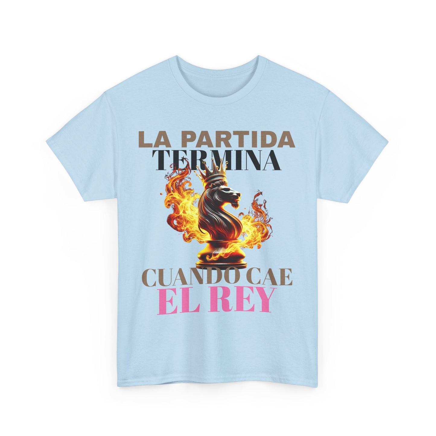 CAMISETA HOMBRE ALFA "LA PARTIDA TERMINA CUANDO CAE EL REY".(EUROPA)