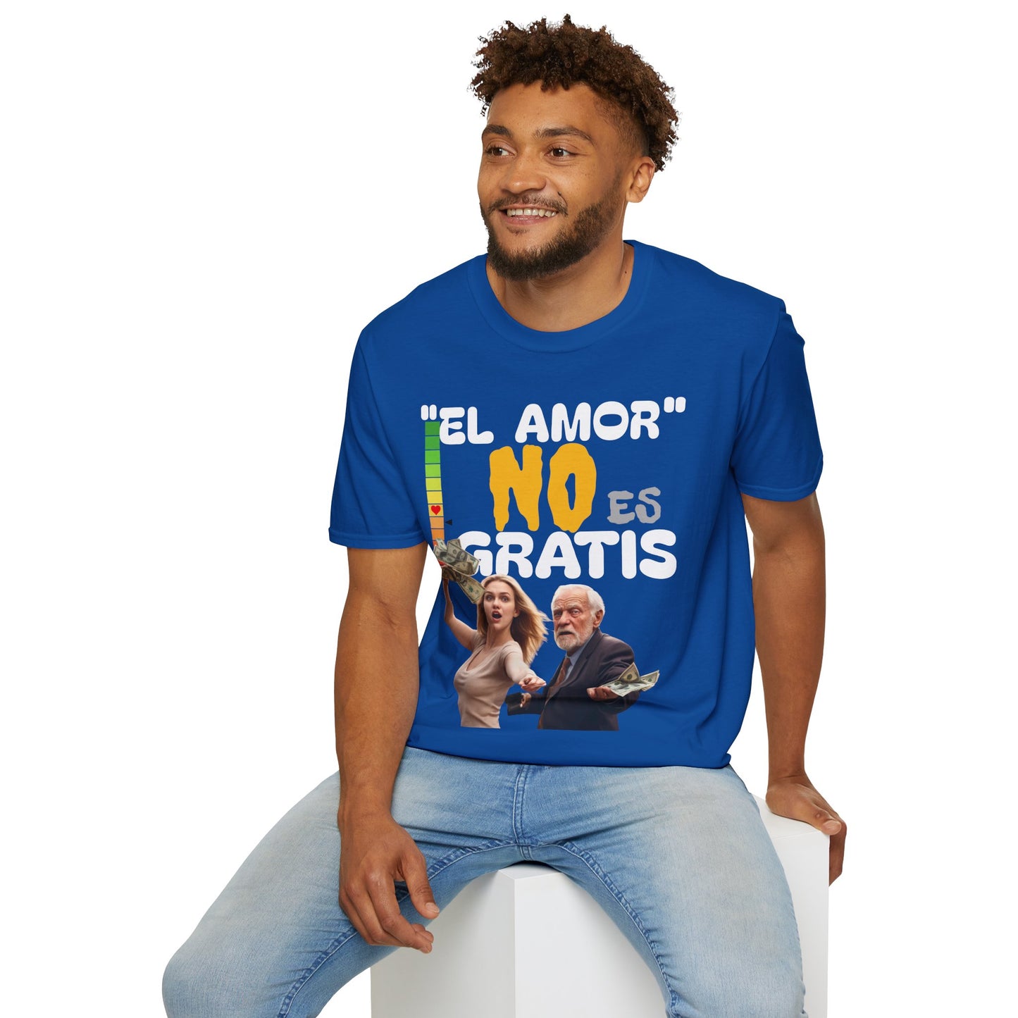 CAMISETA HOMBRE ALFA "EL AMOR NO ES GRATIS".(USA)