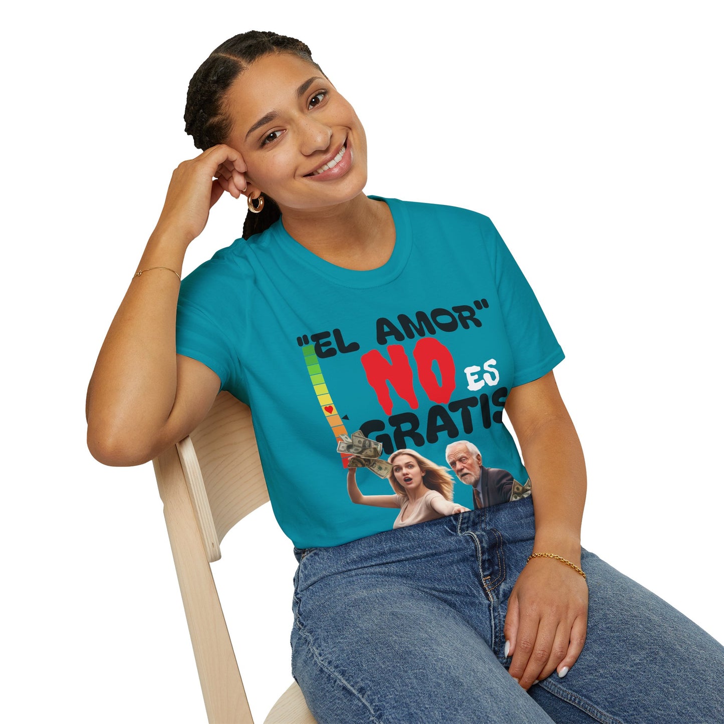 CAMISETA HOMBRE ALFA "EL AMOR NO ES GRATIS".(USA)