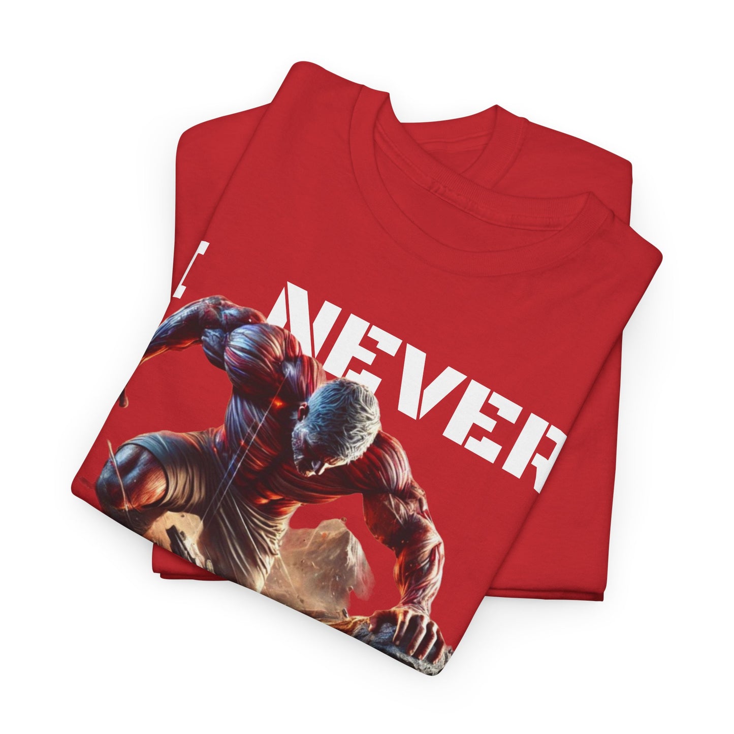CAMISETA HOMBRE ALFA "I NEVER GIVE UP".(USA).