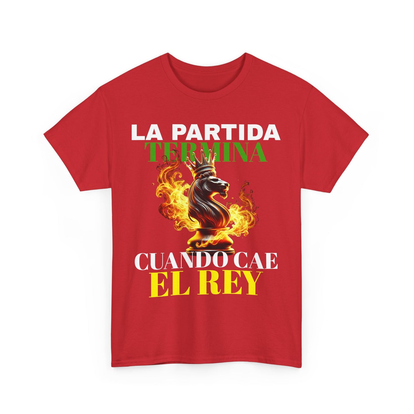 CAMISETA HOMBRE ALFA "LA PARTIDA TERMINA CUANDO CAE EL REY".(EUROPA)