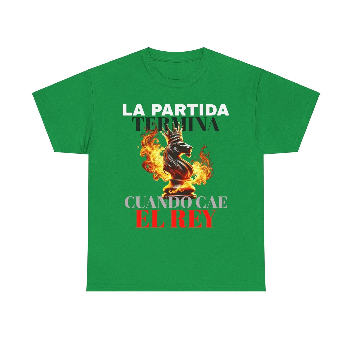 CAMISETA HOMBRE ALFA "LA PARTIDA TERMINA CUANDO CAE EL REY".(EUROPA)