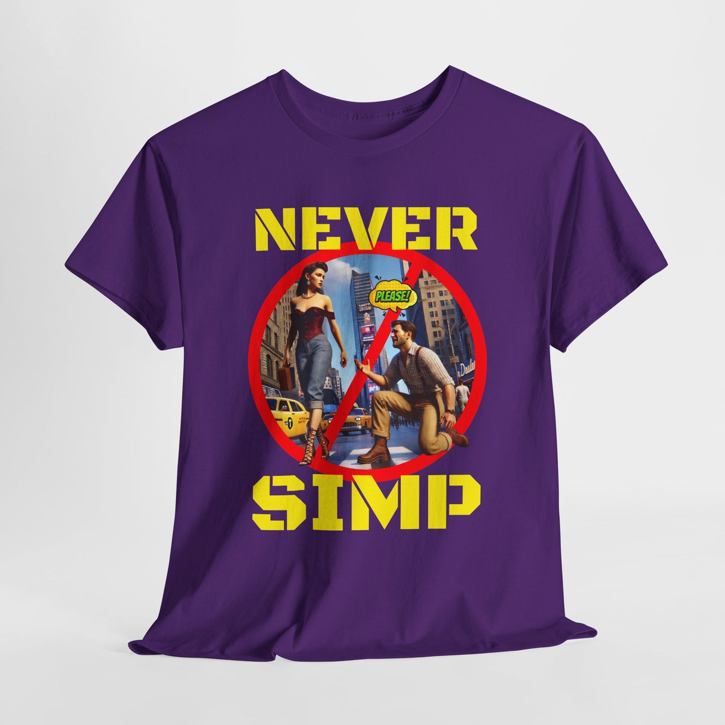 CAMISETA HOMBRE ALFA "NEVER SIMP". (USA)