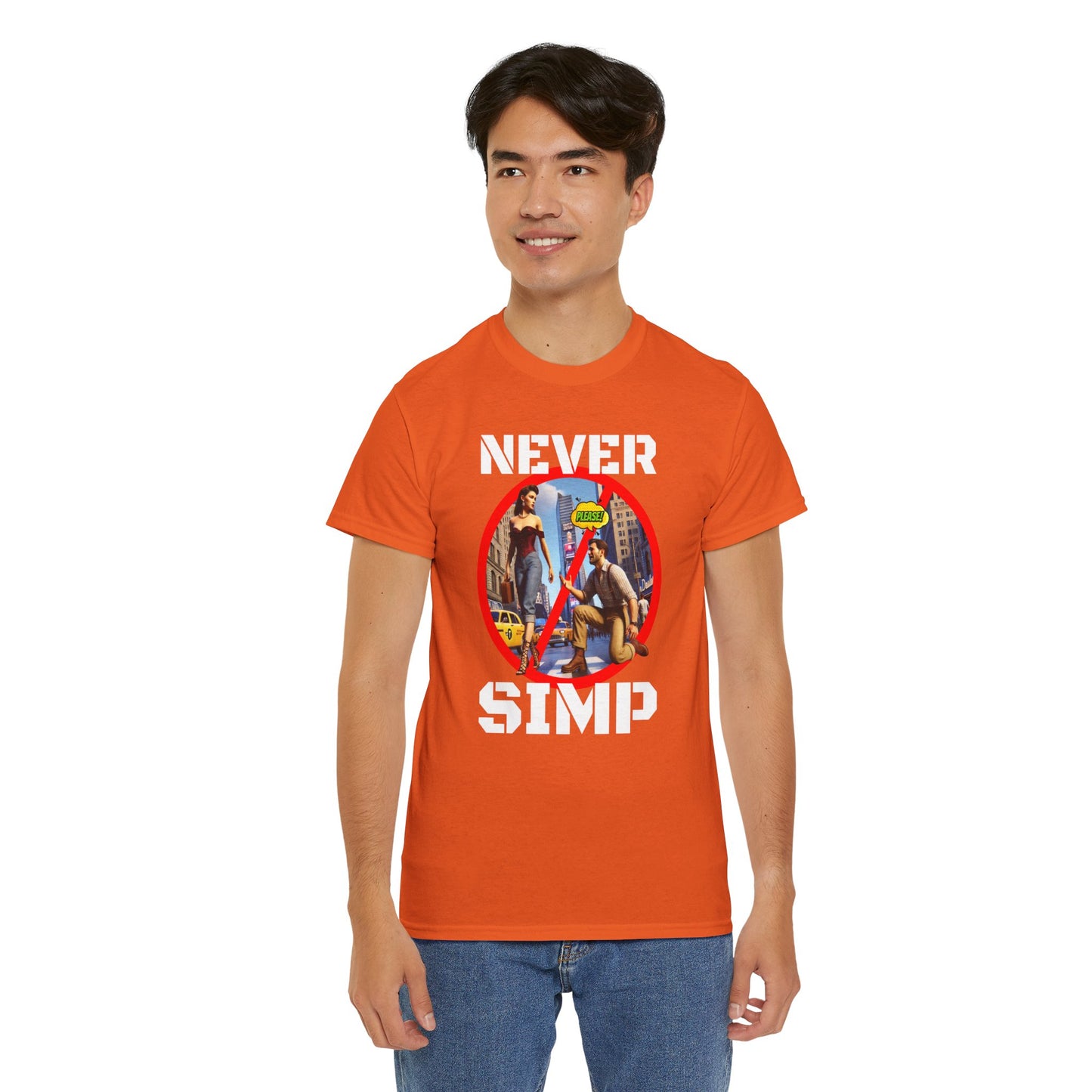 CAMISETA HOMBRE ALFA "NEVER SIMP". (USA)