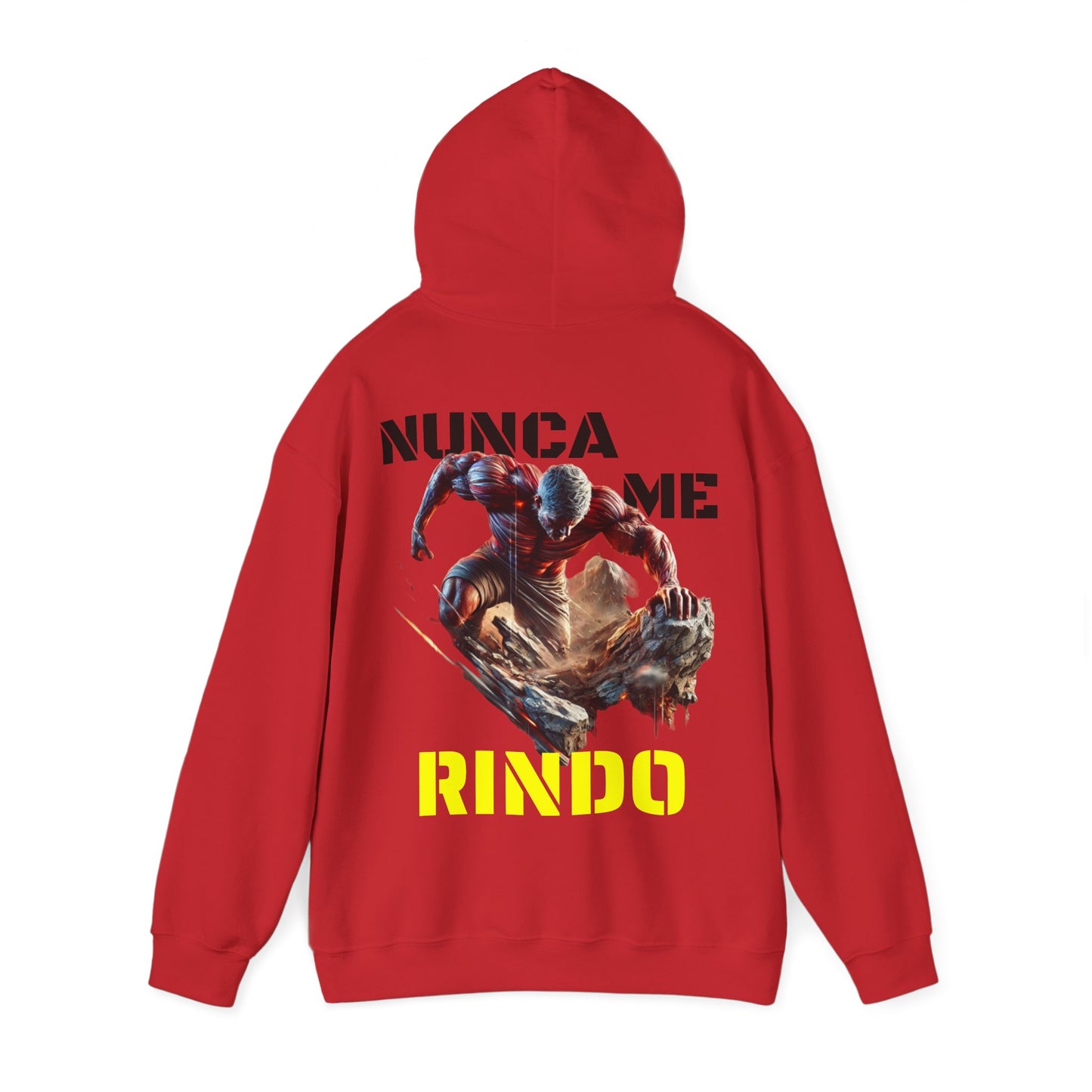 SUDADERA CON GORRO"NUNCA ME RINDO". (EUROPA).