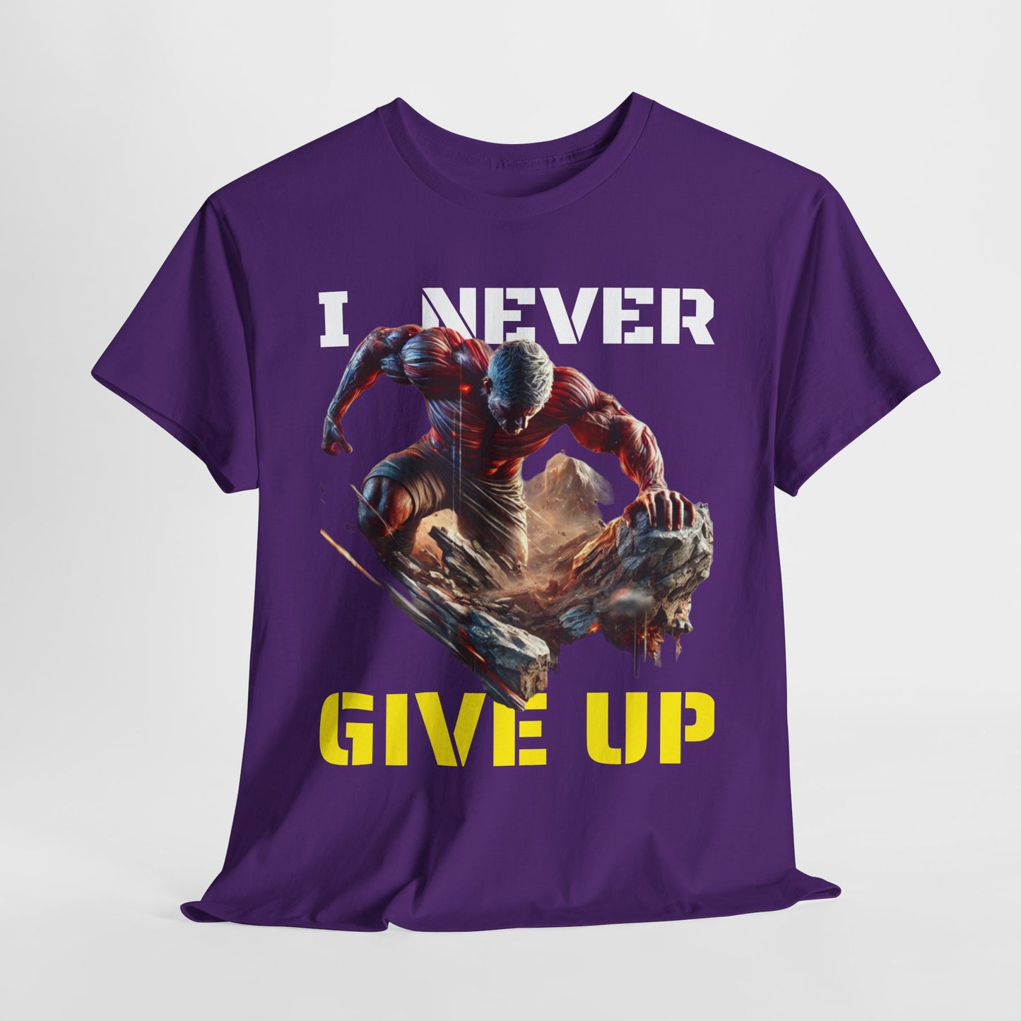 CAMISETA HOMBRE ALFA "I NEVER GIVE UP".(USA).