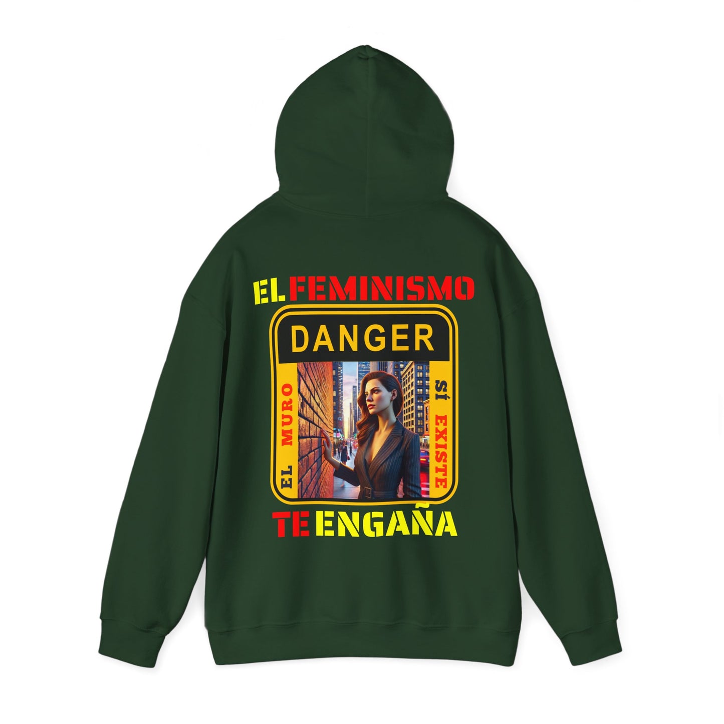 SUDADERA CON GORRO "EL FEMINISMO TE ENGAÑA". (EUROPA).