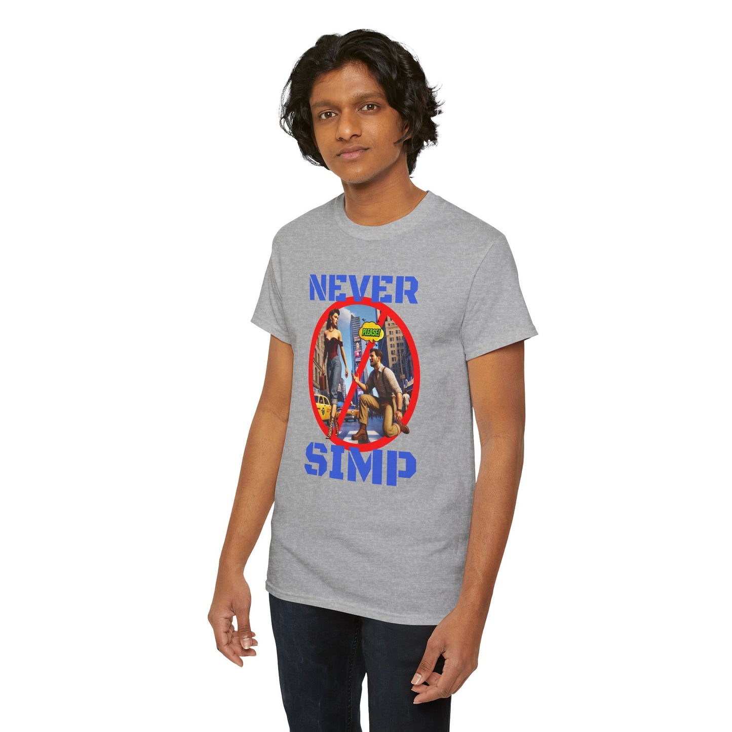 CAMISETA HOMBRE ALFA "NEVER SIMP". (USA)