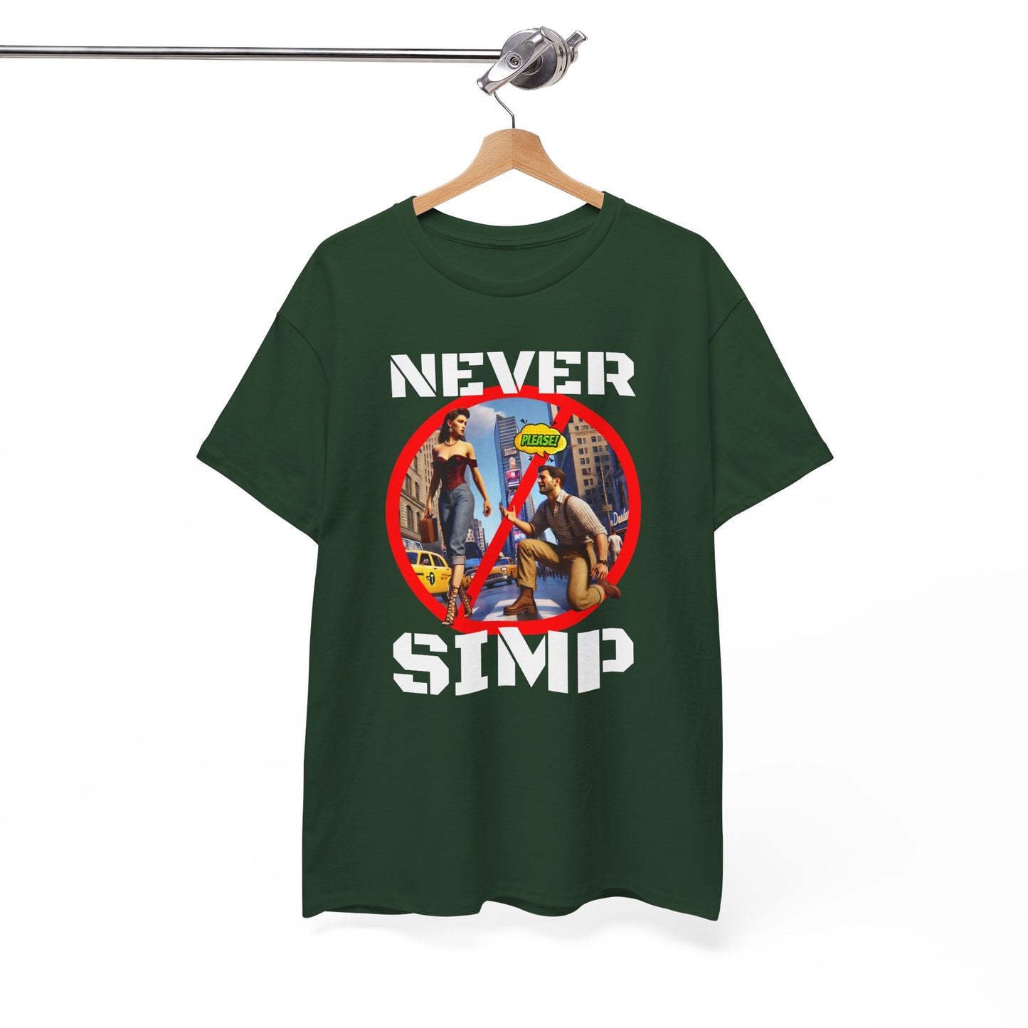 CAMISETA HOMBRE ALFA "NEVER SIMP". (USA)
