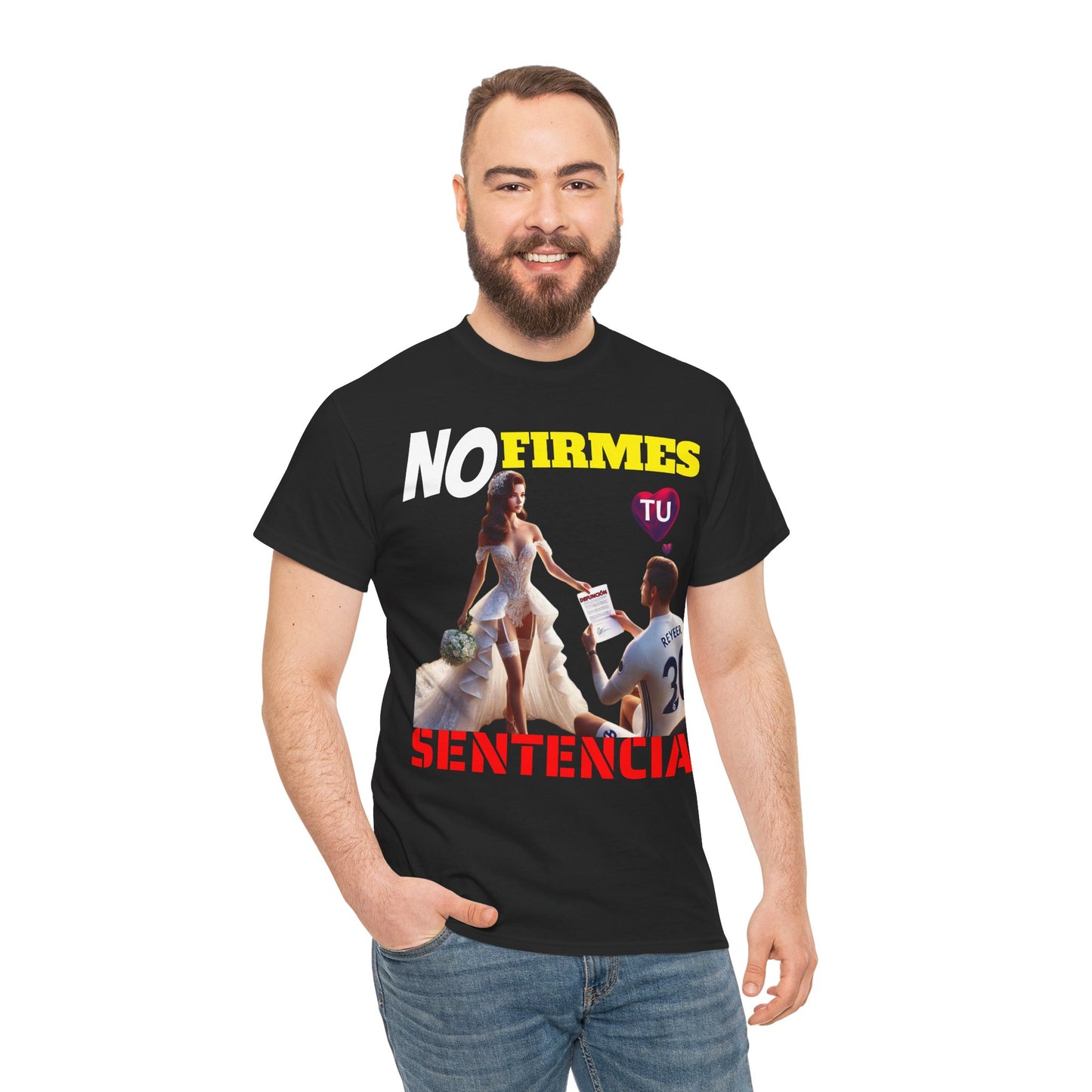 CAMISETA HOMBRE ALFA "NO FIRMES TU SENTENCIA".(EUROPA)