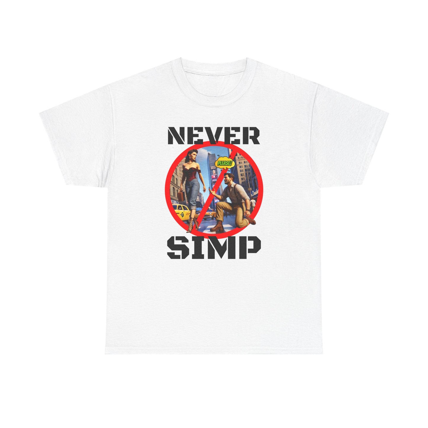 CAMISETA HOMBRE ALFA "NEVER SIMP". (USA)