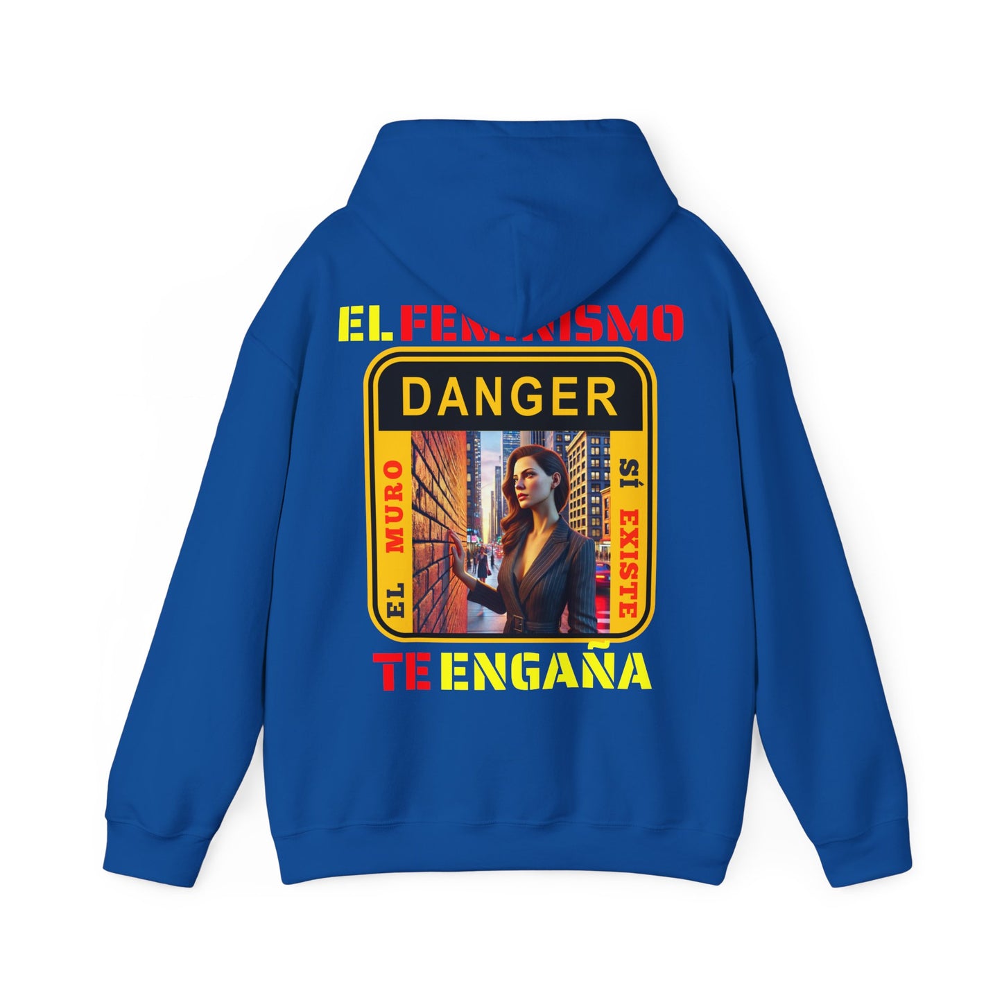 SUDADERA CON GORRO "EL FEMINISMO TE ENGAÑA". (EUROPA).