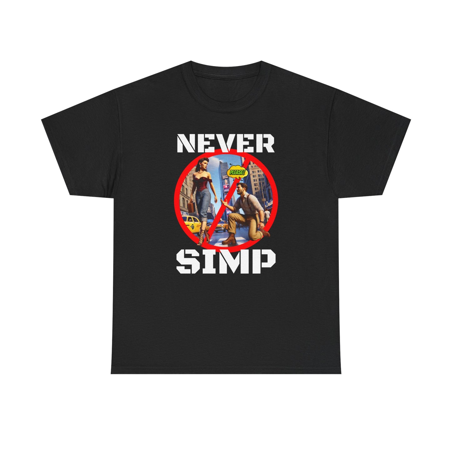 CAMISETA HOMBRE ALFA "NEVER SIMP". (USA)
