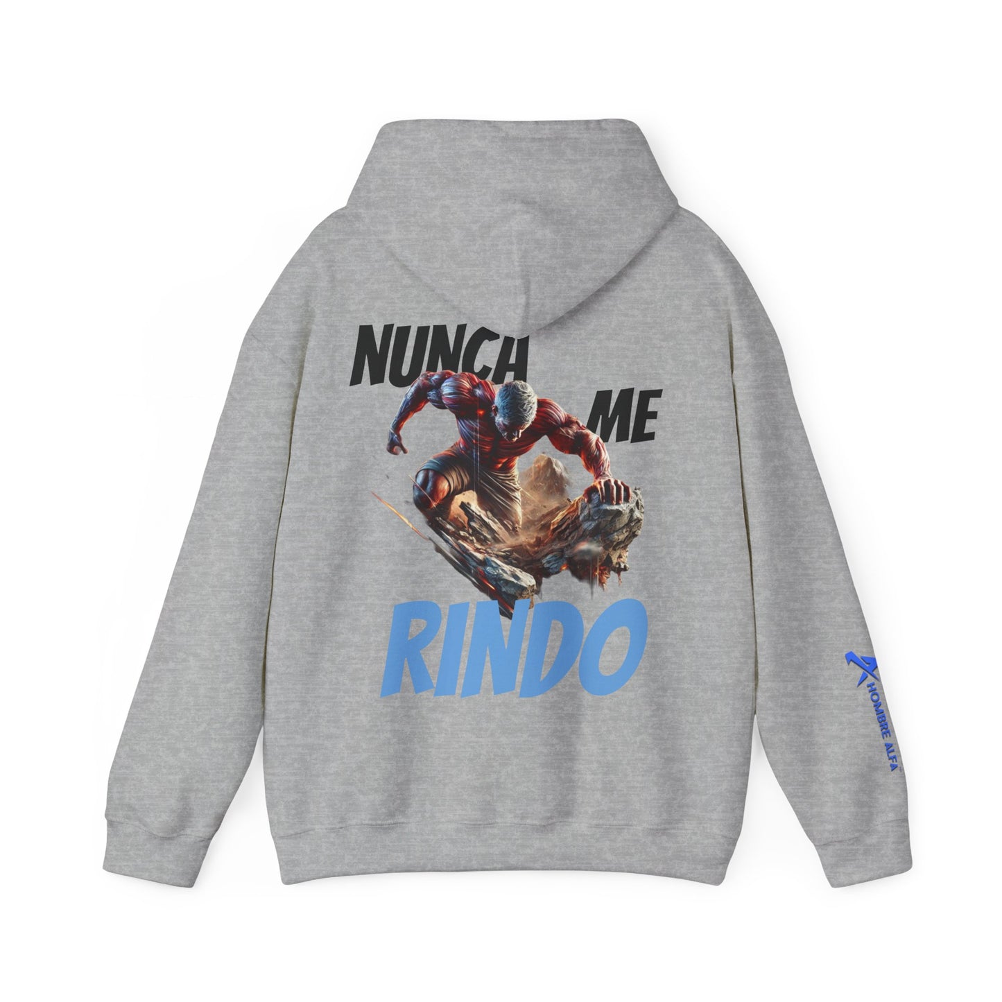 SUDADERA CON GORRO HOMBRE ALFA, "NUNCA ME RINDO".(USA).