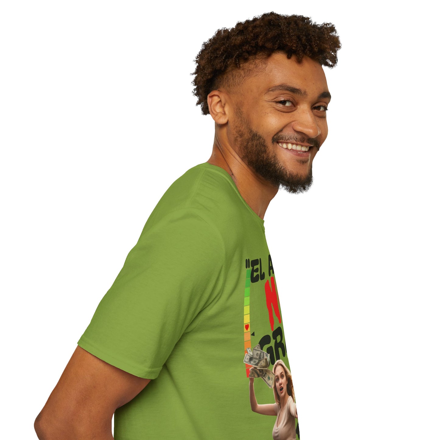CAMISETA HOMBRE ALFA "EL AMOR NO ES GRATIS".(USA)