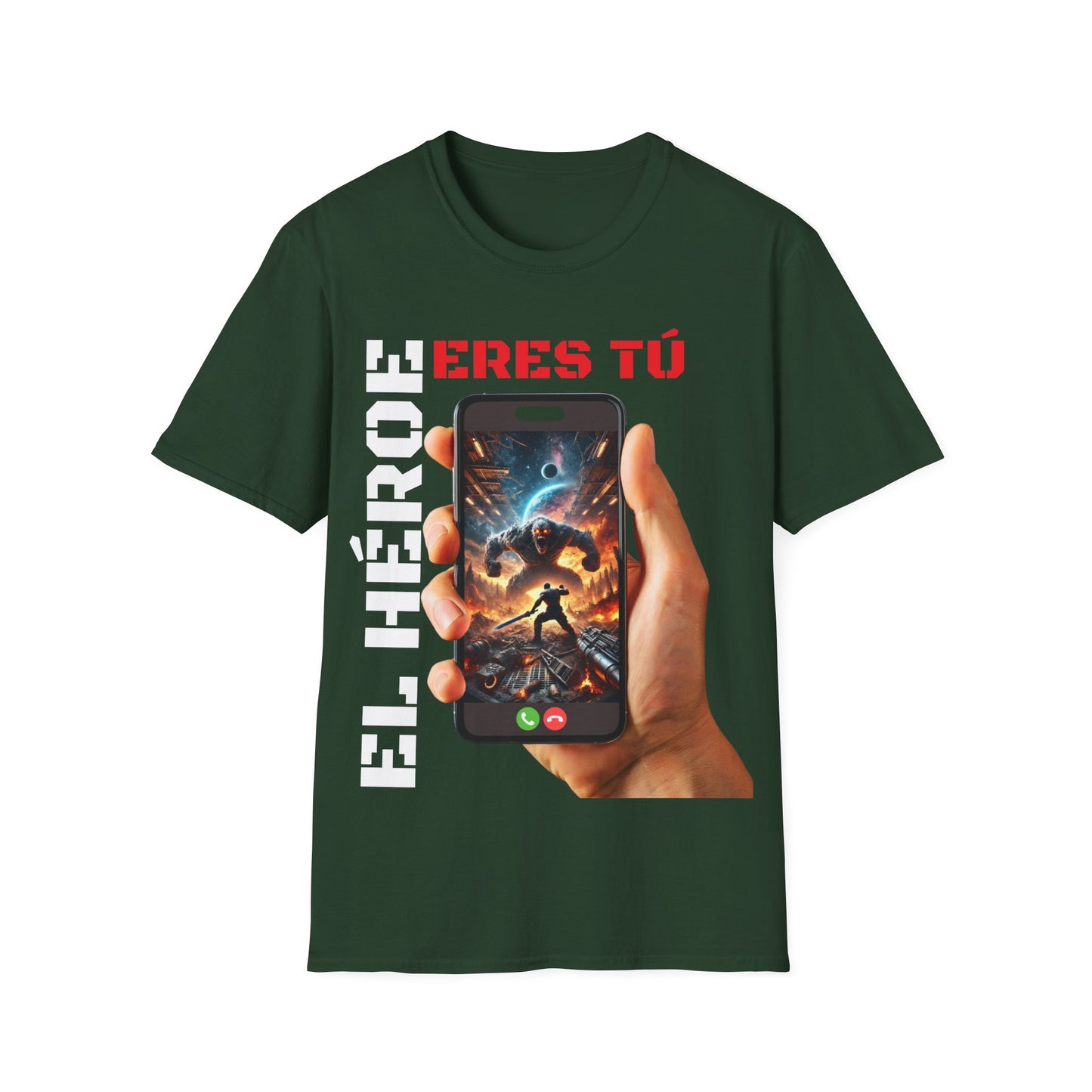 CAMISETA HOMBRE ALFA "EL HÉROE ERES TÚ".(EUROPA).