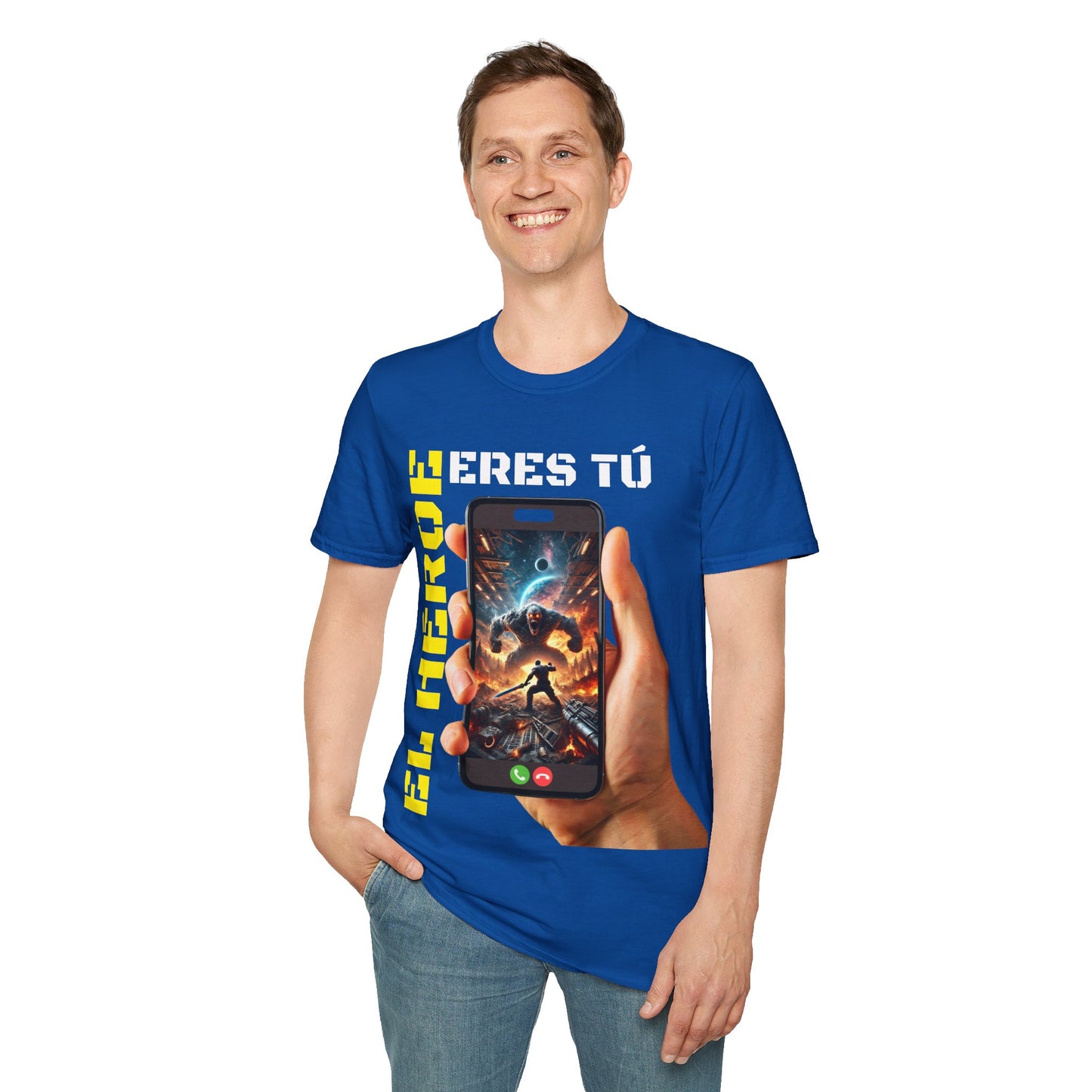 CAMISETA HOMBRE ALFA "EL HÉROE ERES TÚ".(EUROPA).