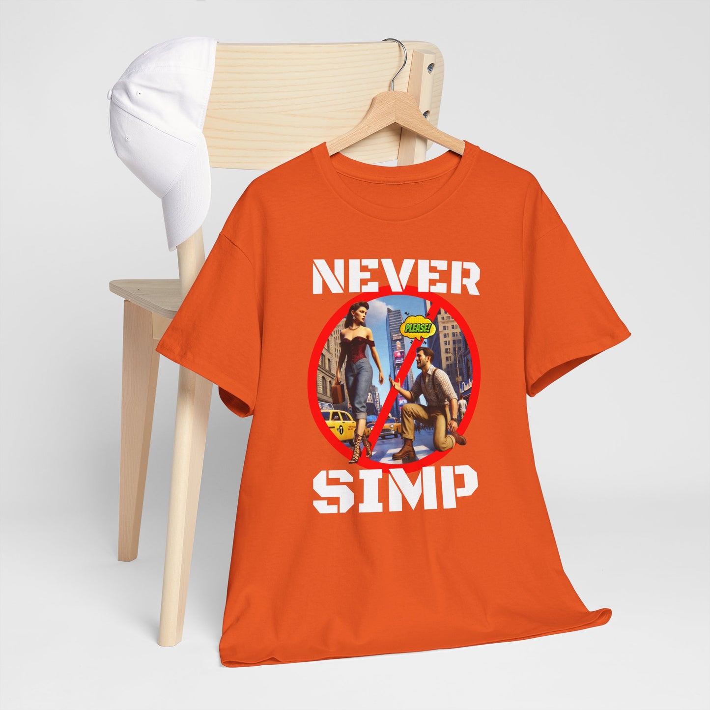 CAMISETA HOMBRE ALFA "NEVER SIMP". (USA)