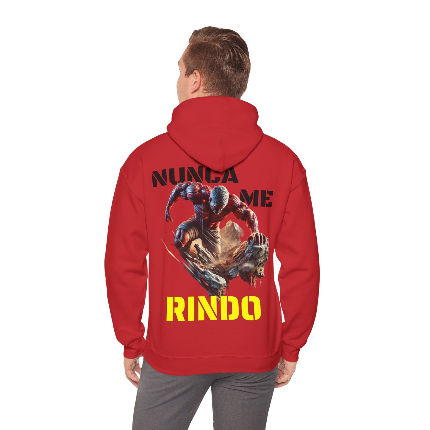 SUDADERA CON GORRO"NUNCA ME RINDO". (EUROPA).