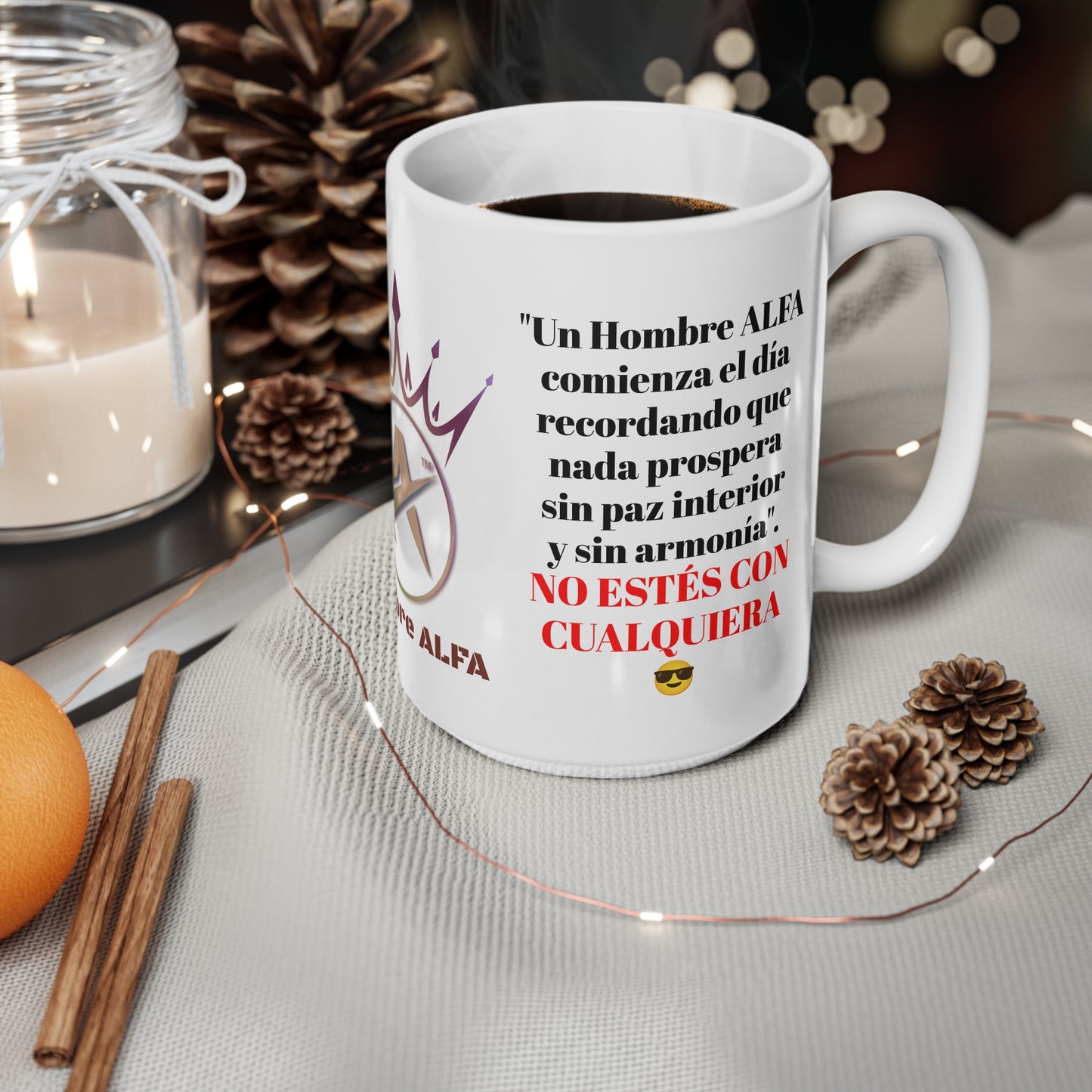 TAZA HOMBRE ALFA, "UN HOMBRE ALFA COMIENZA EL DÍA"... (EUROPA).