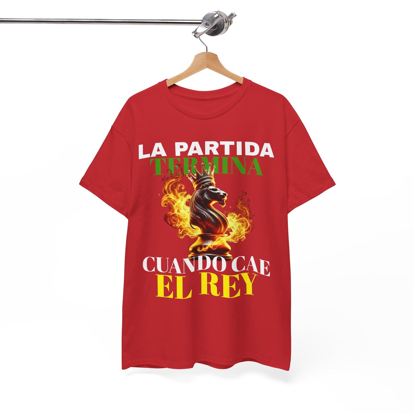 CAMISETA HOMBRE ALFA "LA PARTIDA TERMINA CUANDO CAE EL REY".(EUROPA)