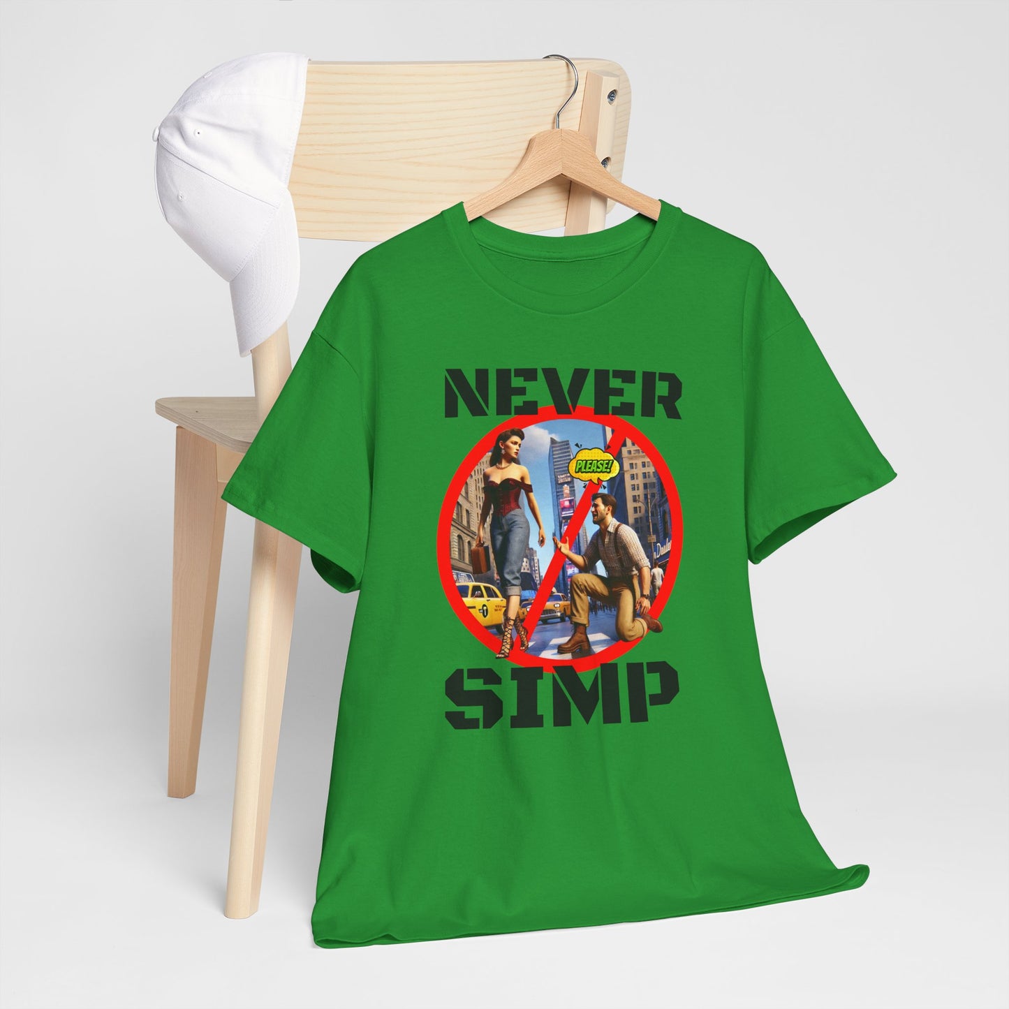 CAMISETA HOMBRE ALFA "NEVER SIMP". (USA)