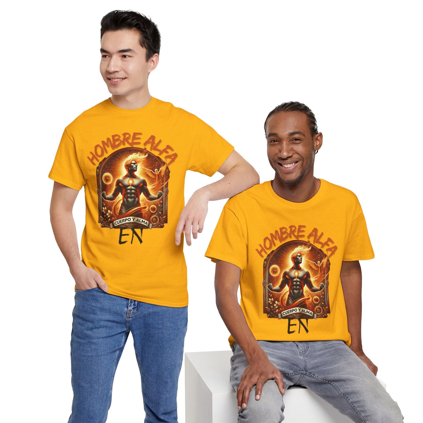 CAMISETA HOMBRE ALFA " EN CUERPO Y ALMA".(USA).