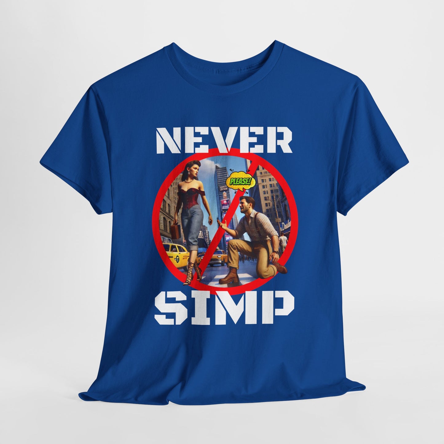 CAMISETA HOMBRE ALFA "NEVER SIMP". (USA)