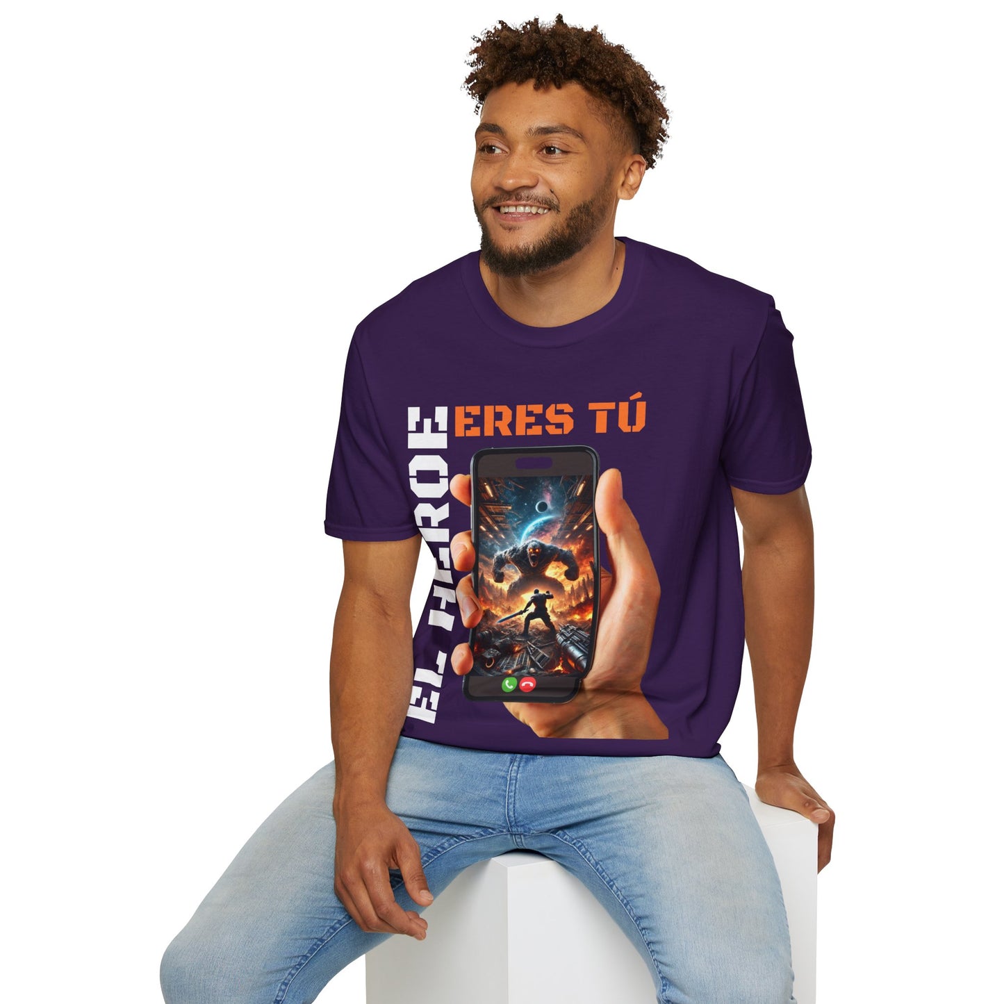 CAMISETA HOMBRE ALFA "EL HÉROE ERES TÚ".(EUROPA).