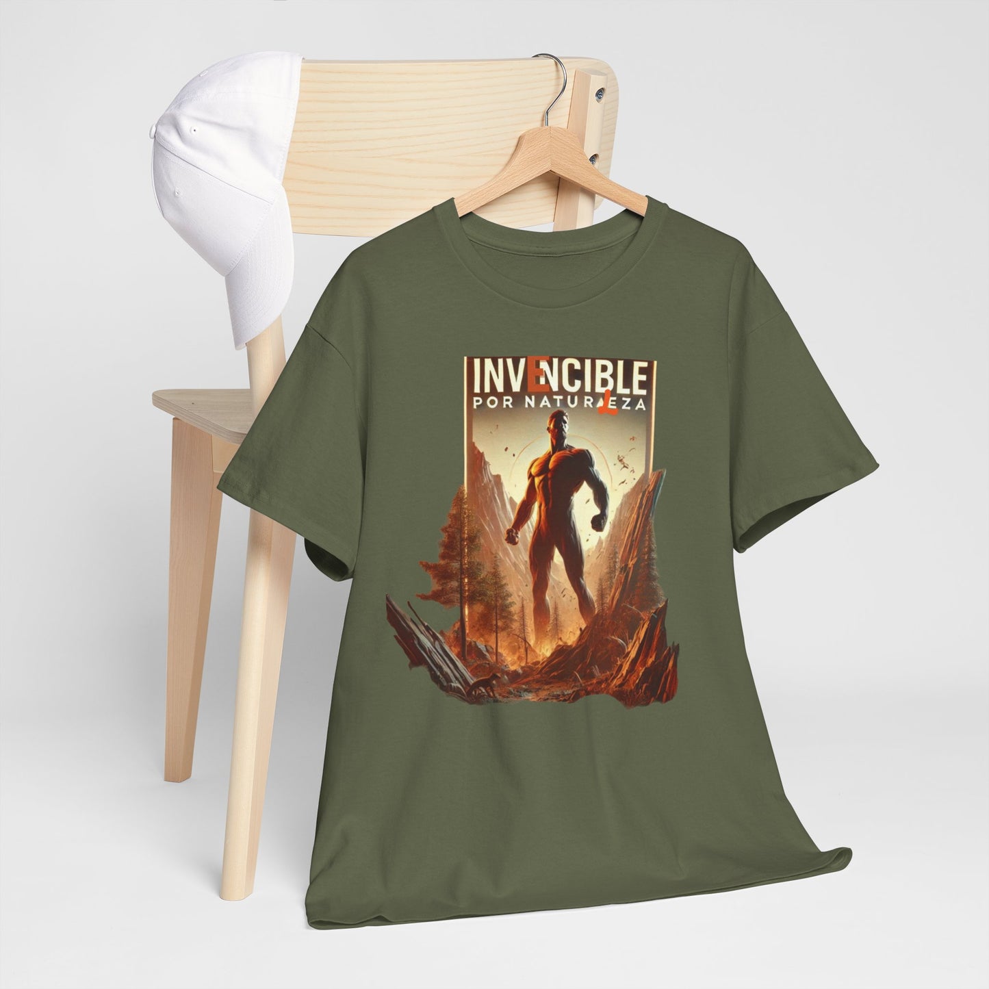 CAMISETA HOMBRE ALFA "INVENCIBLE POR NATURALEZA".(EUROPA).