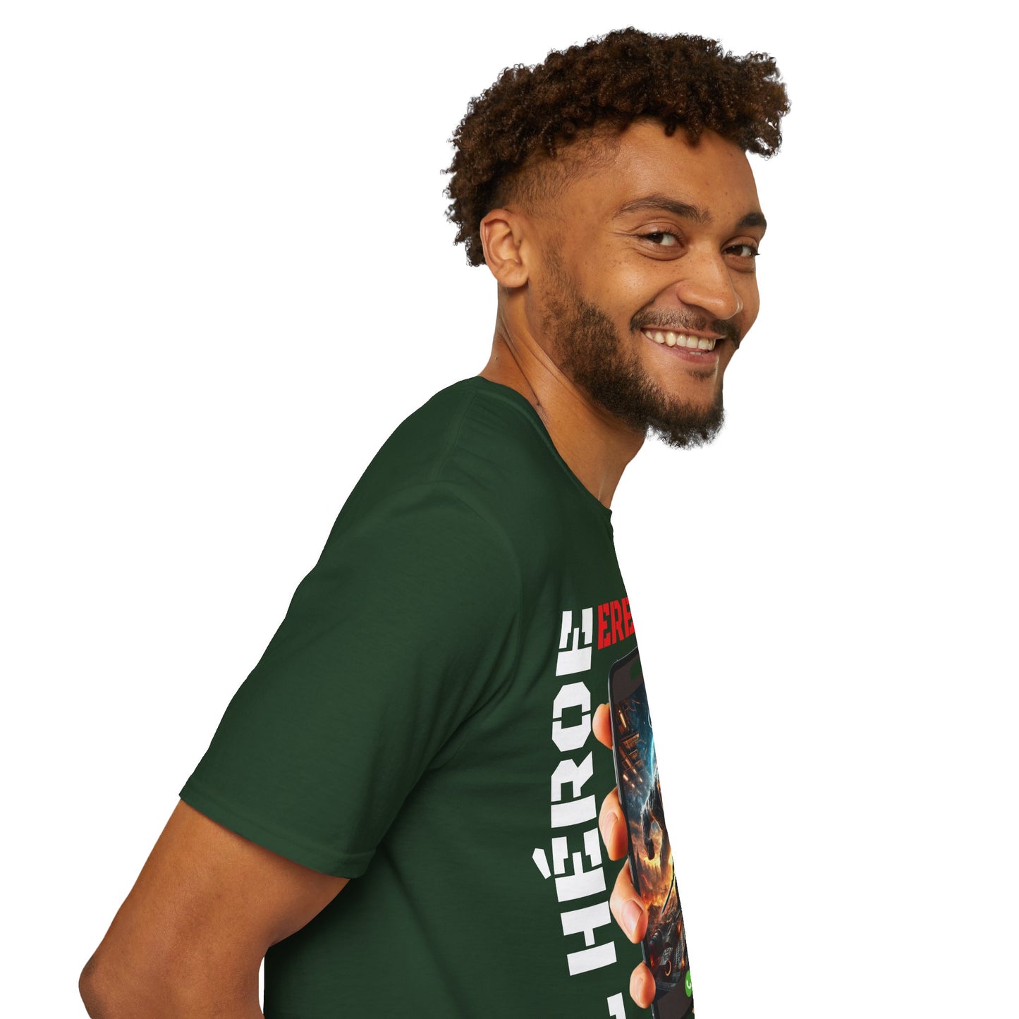 CAMISETA HOMBRE ALFA "EL HÉROE ERES TÚ".(EUROPA).