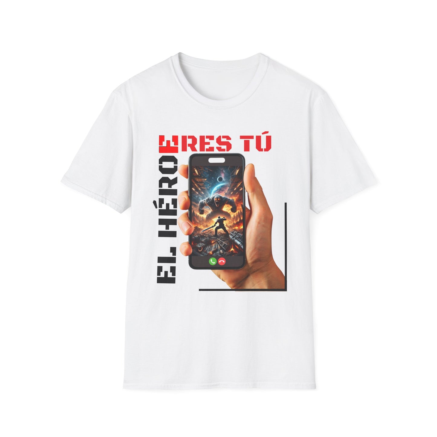 CAMISETA HOMBRE ALFA "EL HÉROE ERES TÚ".(USA).