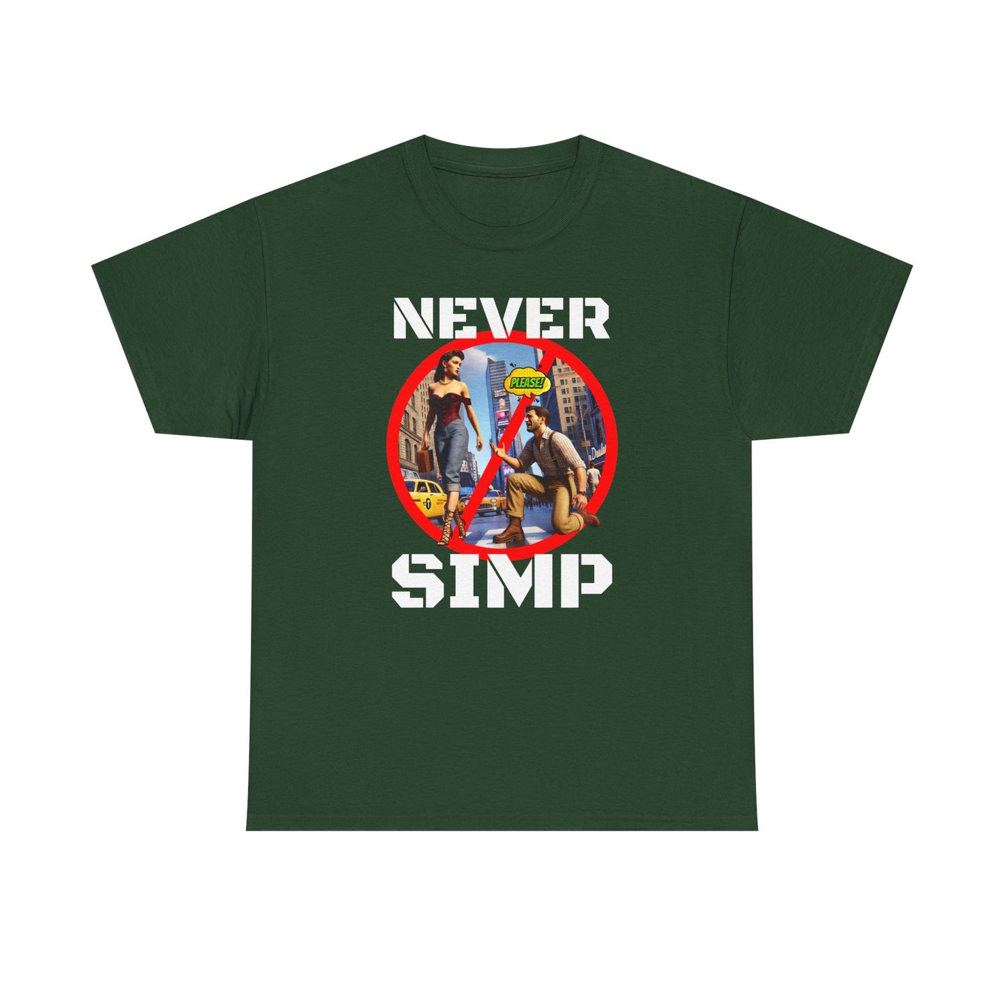 CAMISETA HOMBRE ALFA "NEVER SIMP". (USA)