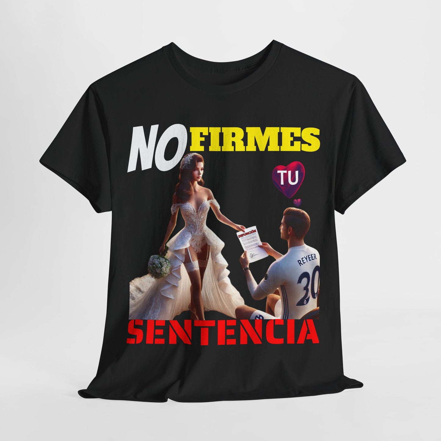 CAMISETA HOMBRE ALFA "NO FIRMES TU SENTENCIA".(EUROPA)