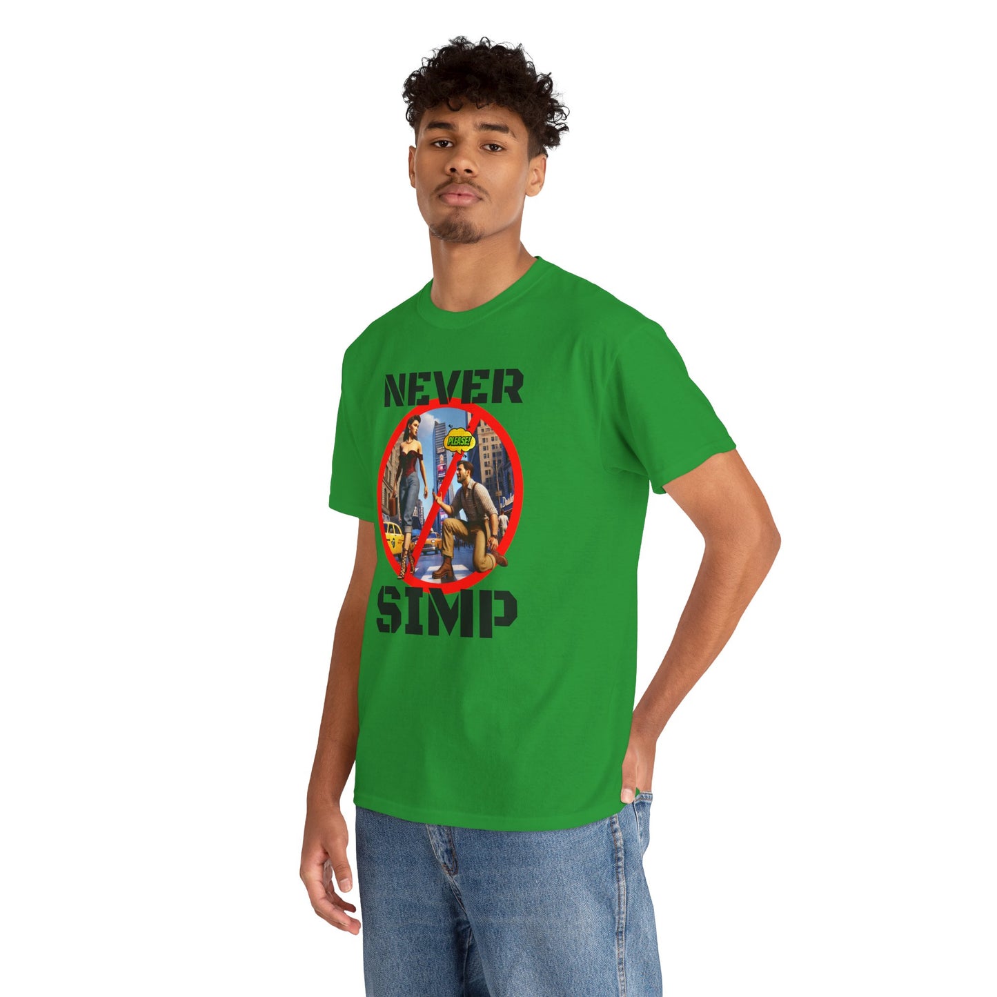CAMISETA HOMBRE ALFA "NEVER SIMP". (USA)