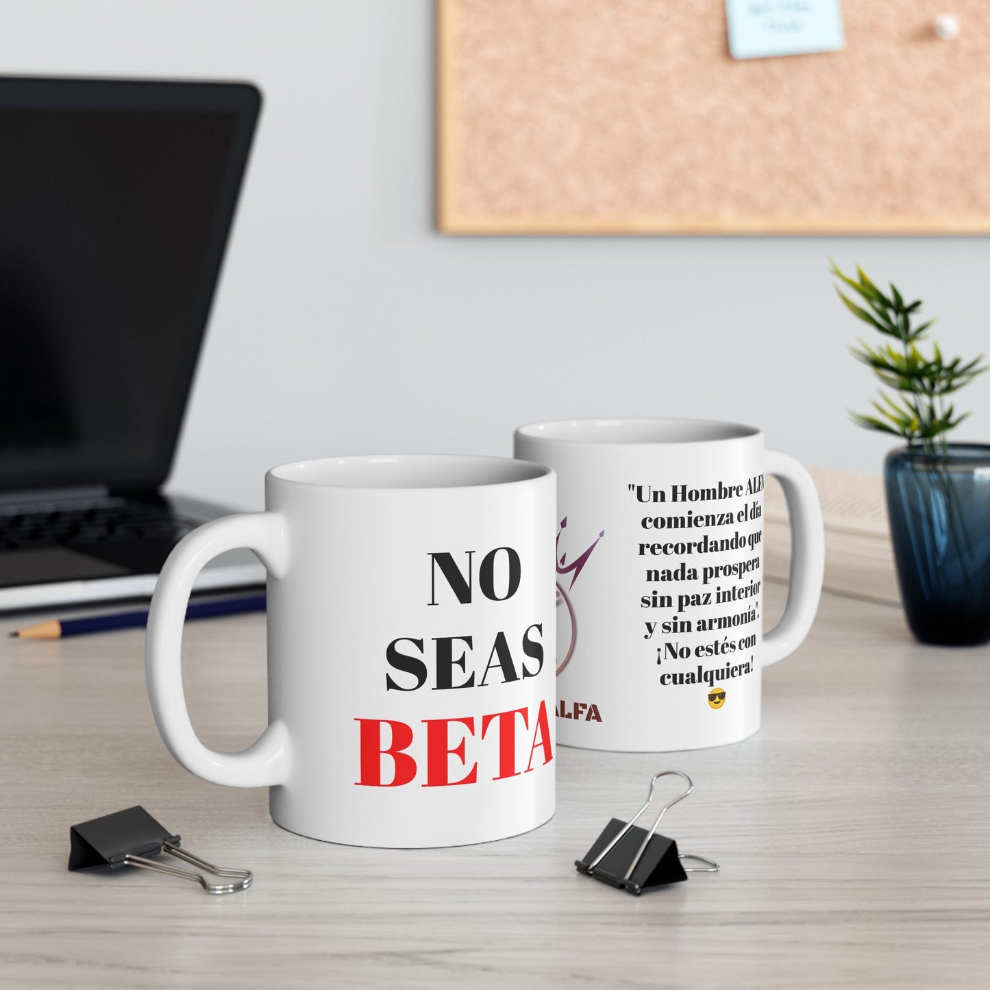 TAZA HOMBRE ALFA, "UN HOMBRE ALFA COMIENZA EL DÍA"... (USA).