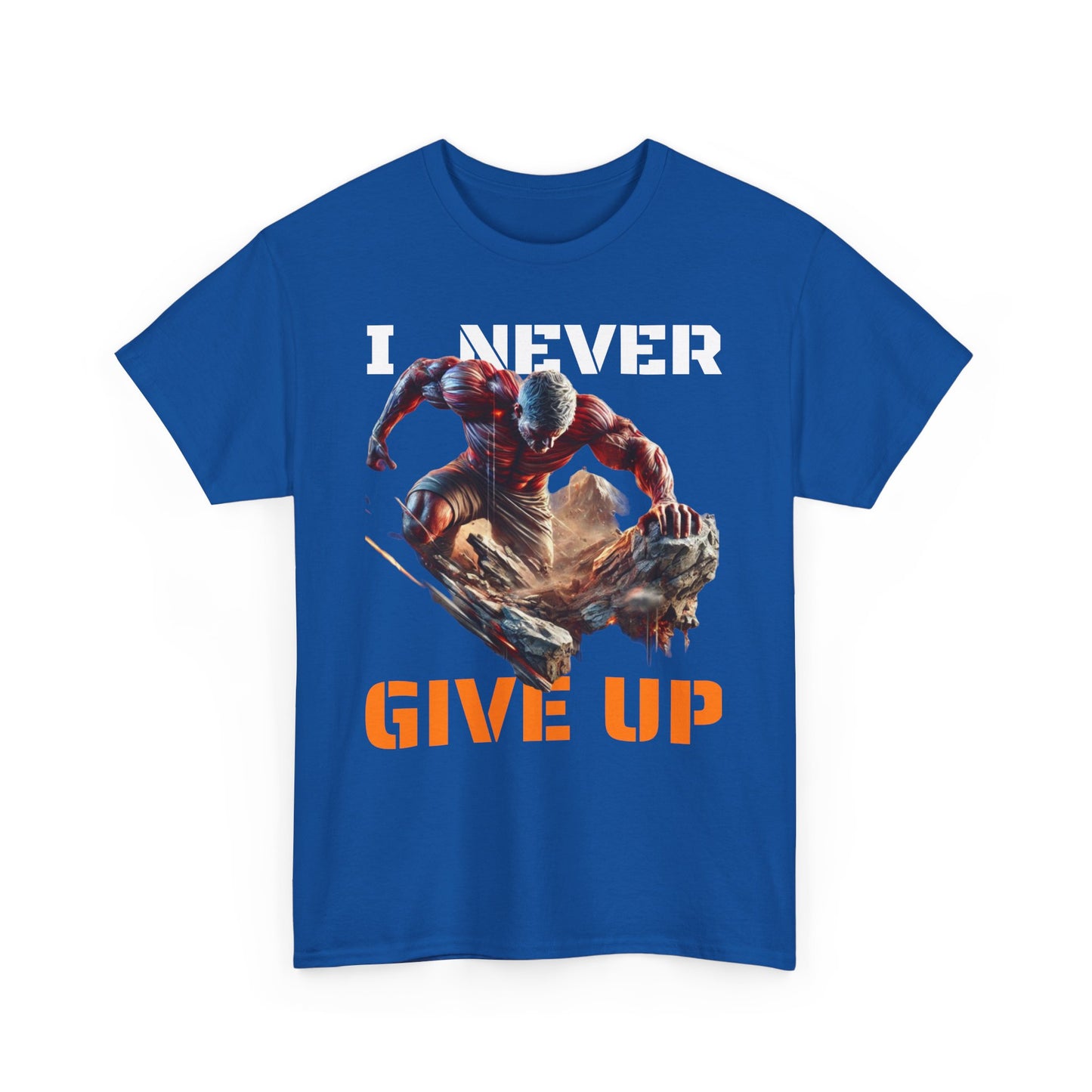 CAMISETA HOMBRE ALFA "I NEVER GIVE UP".(USA).