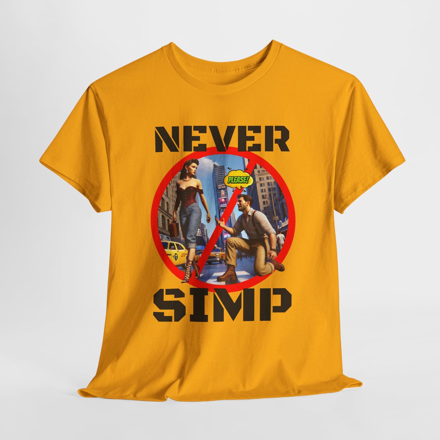 CAMISETA HOMBRE ALFA "NEVER SIMP". (USA)