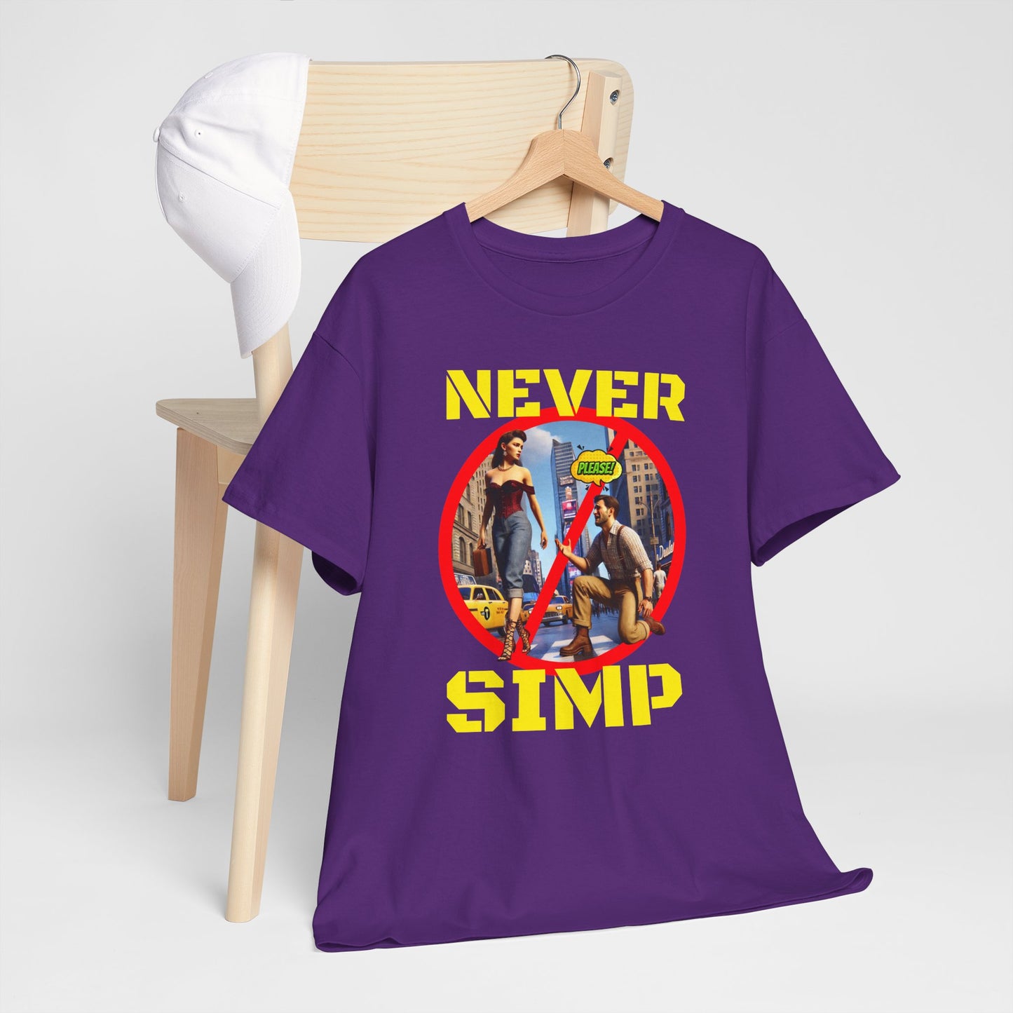 CAMISETA HOMBRE ALFA "NEVER SIMP". (USA)